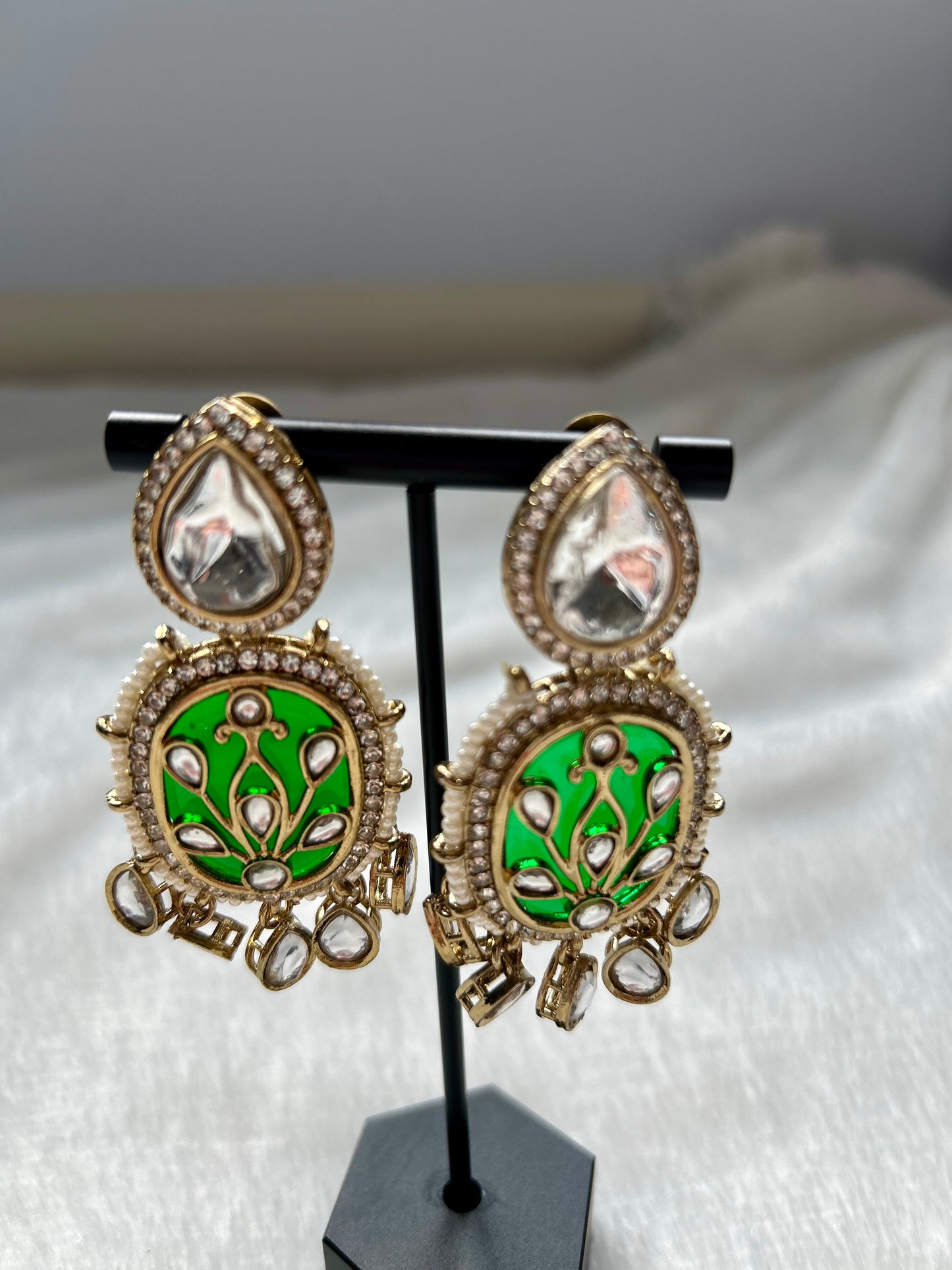 Emerald Green Turkish Stone Earrings