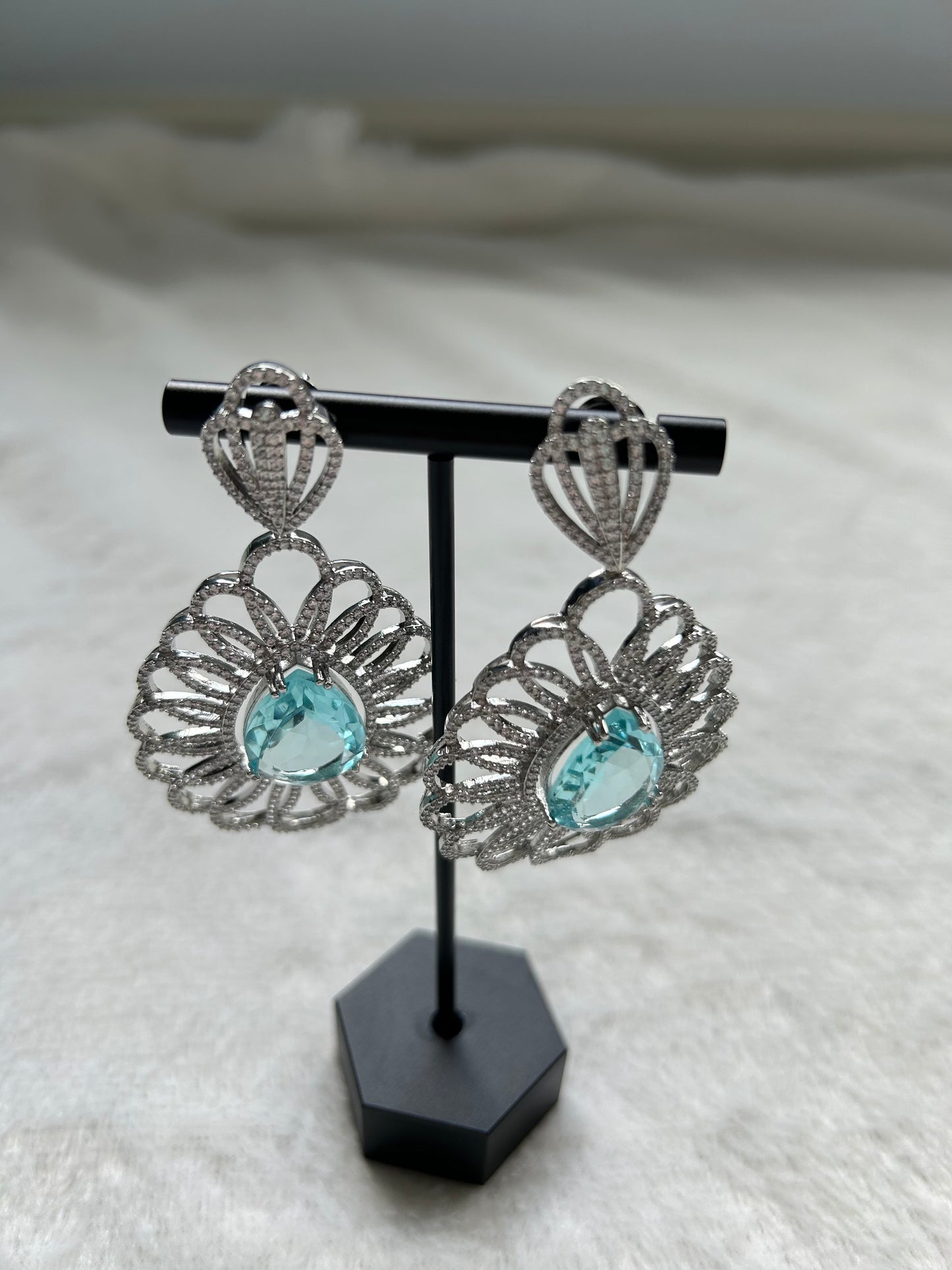 AD Light Blue Earrings