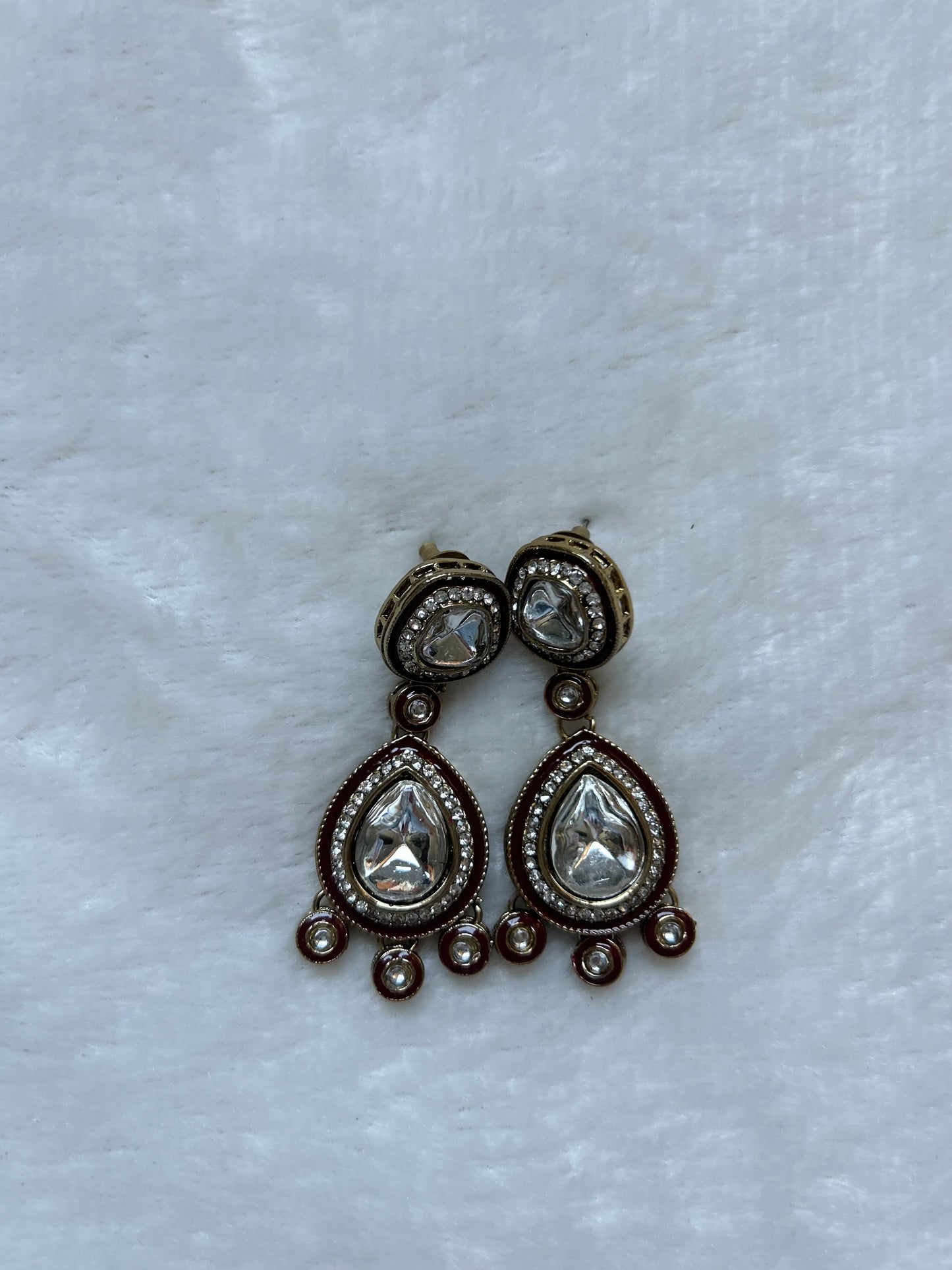 Red Kundan Earrings