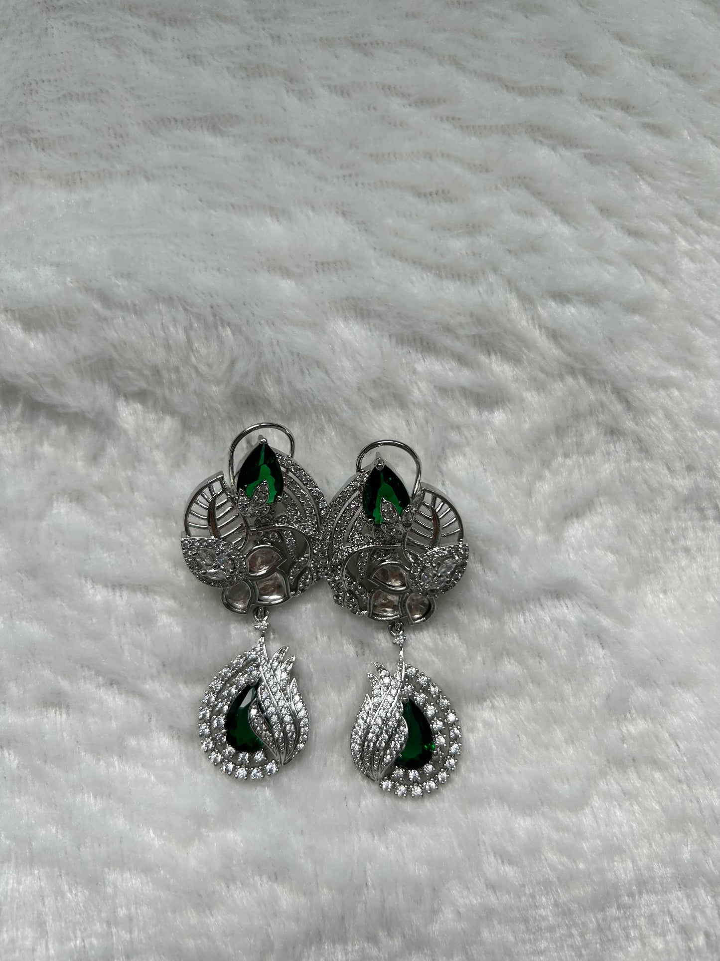 Emerald Green AD Earrings
