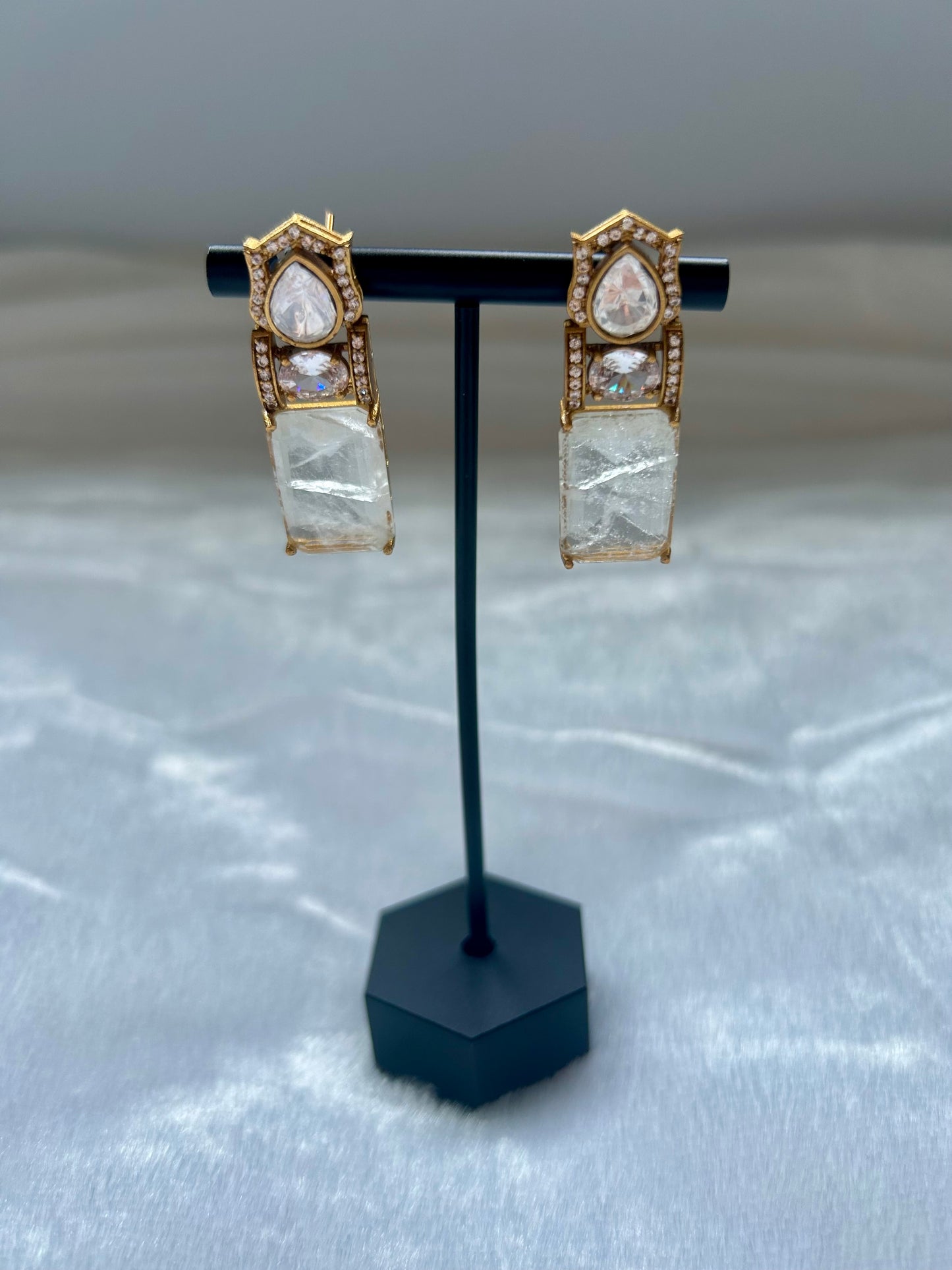 White Doublet Earrings