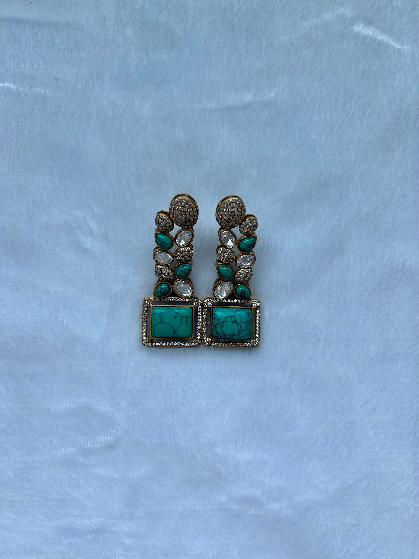 Ferozi Blue Doublet Earrings
