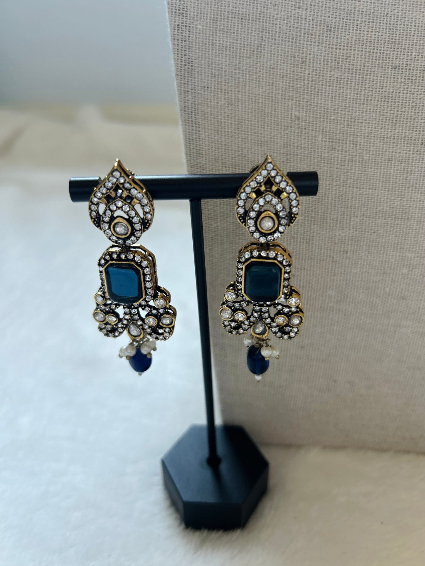 Navy Blue Kundan Choker Set