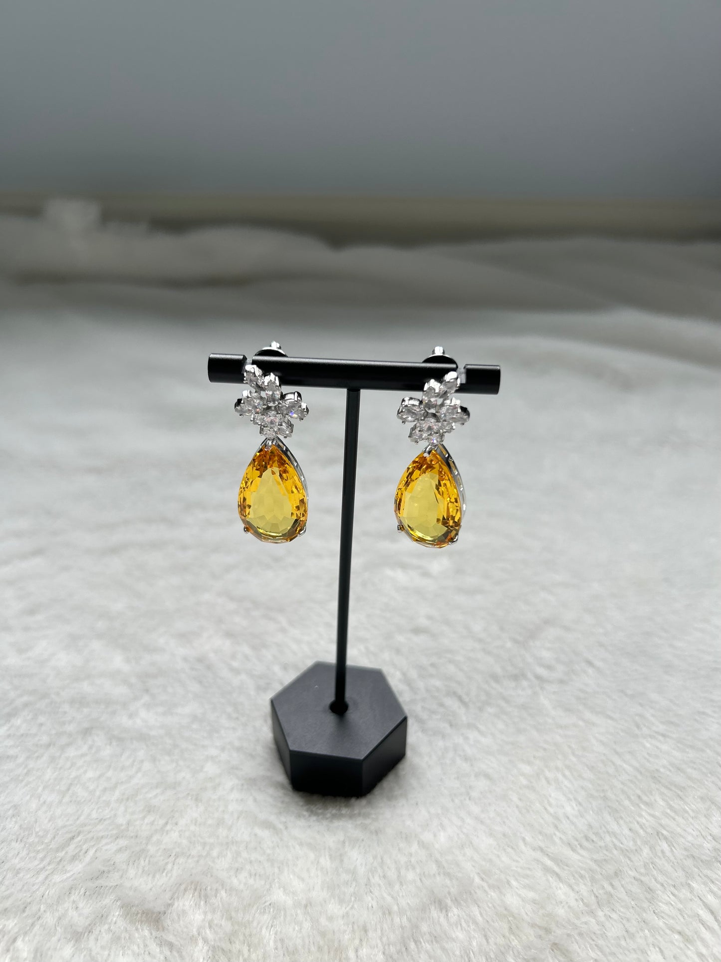 Yellow CZ Earrings