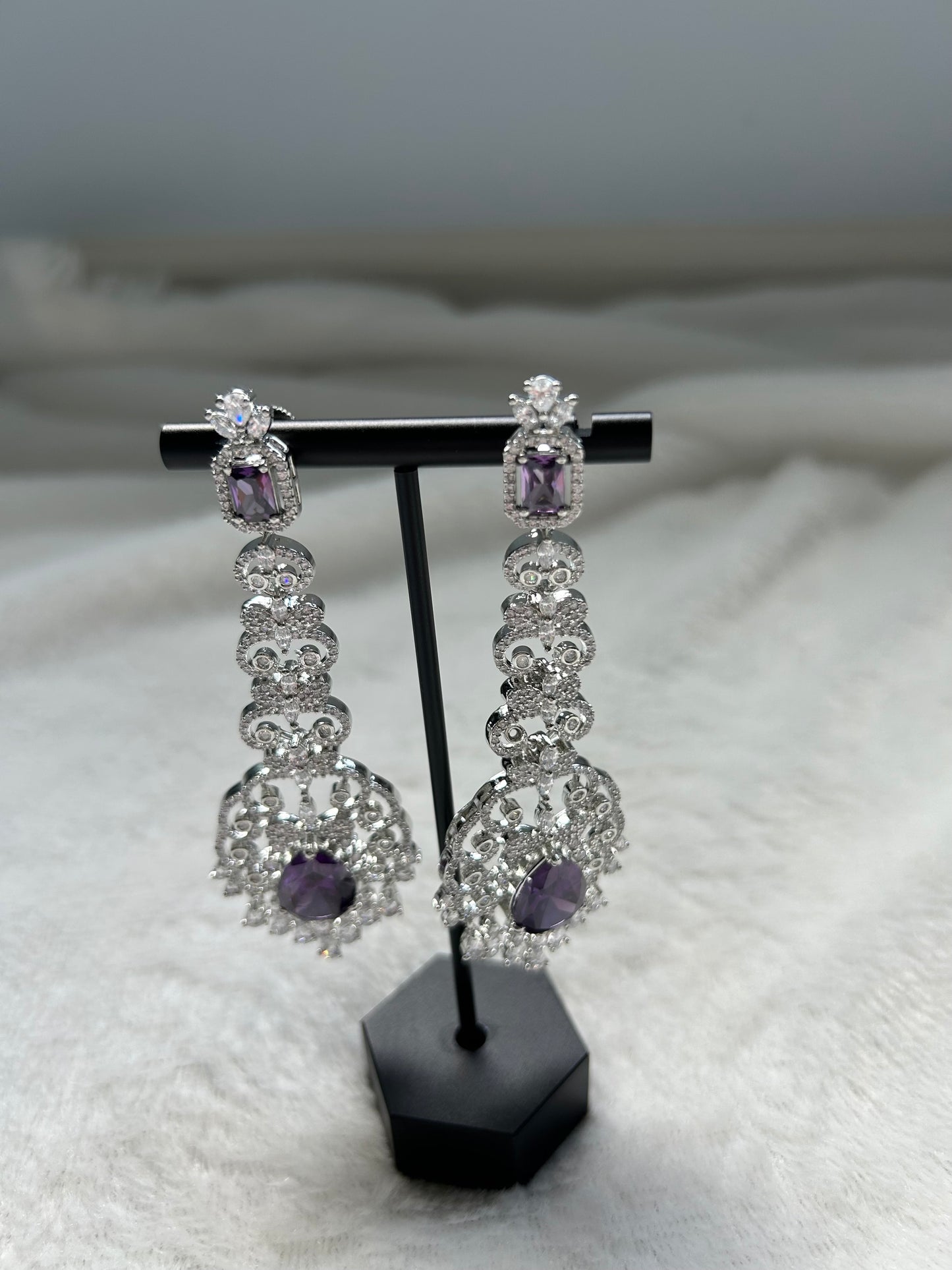 Purple AD Earrings