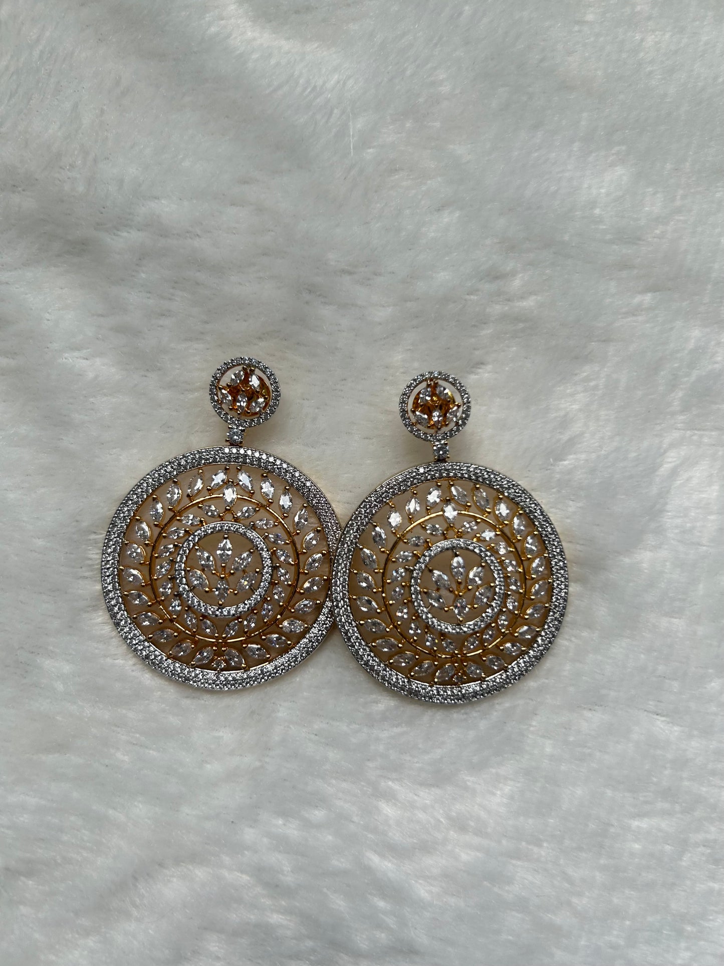 Dual Toned AD Earrings
