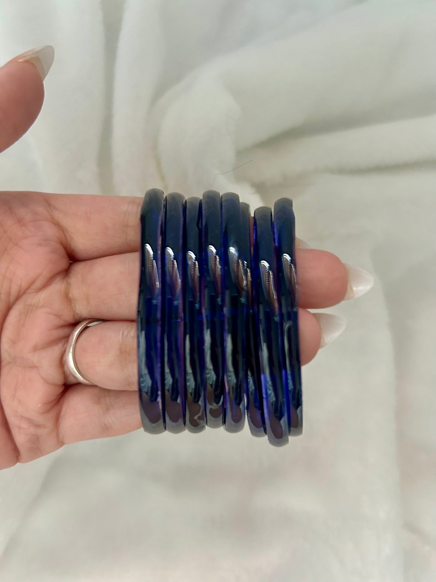 Navy Blue Jelly Bangles