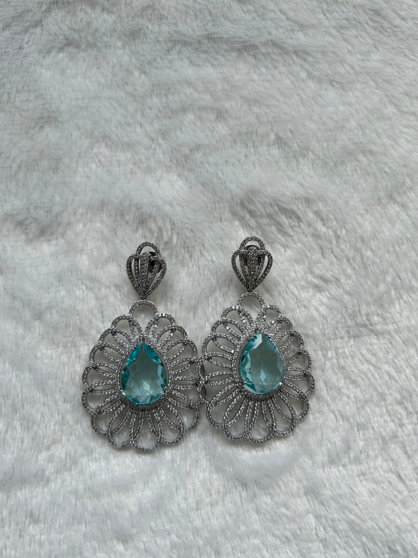 AD Light Blue Earrings