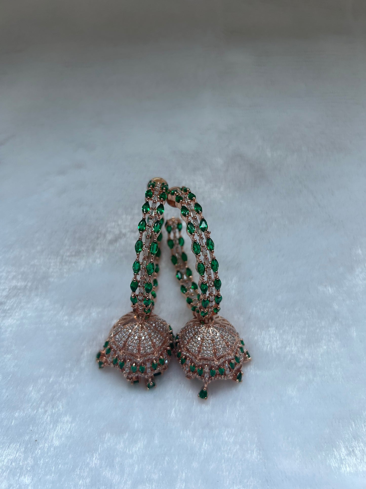 AD Green & Gold Jhumka Waliyaan
