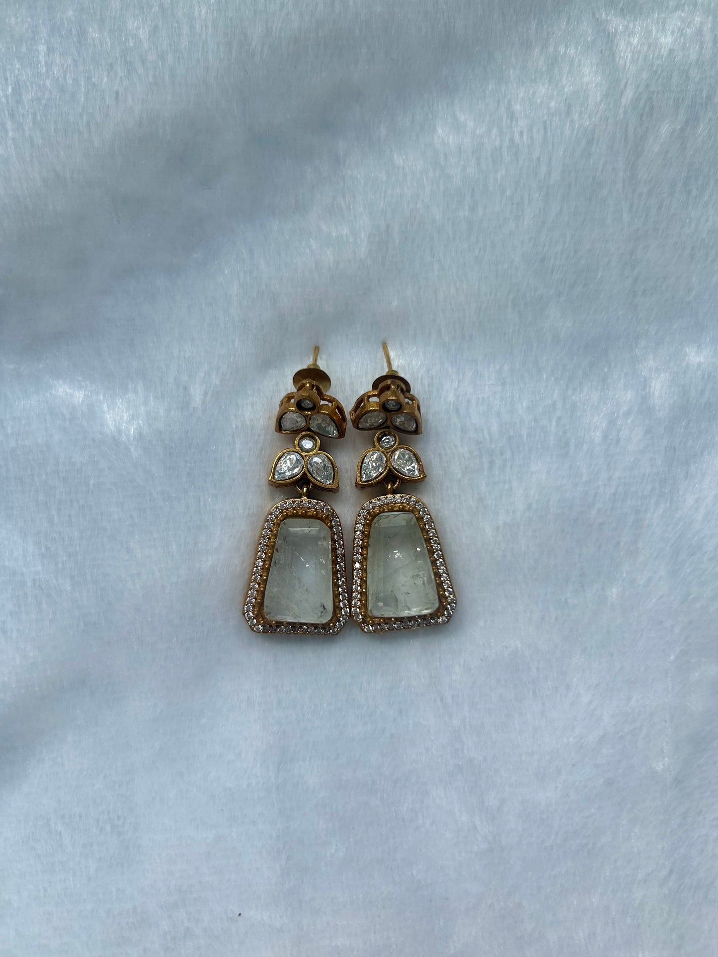 White Doublet Earrings