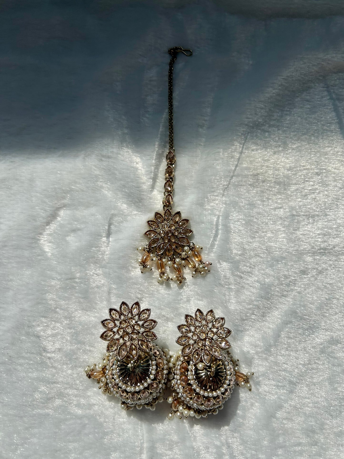 Golden Polki Tikka Set