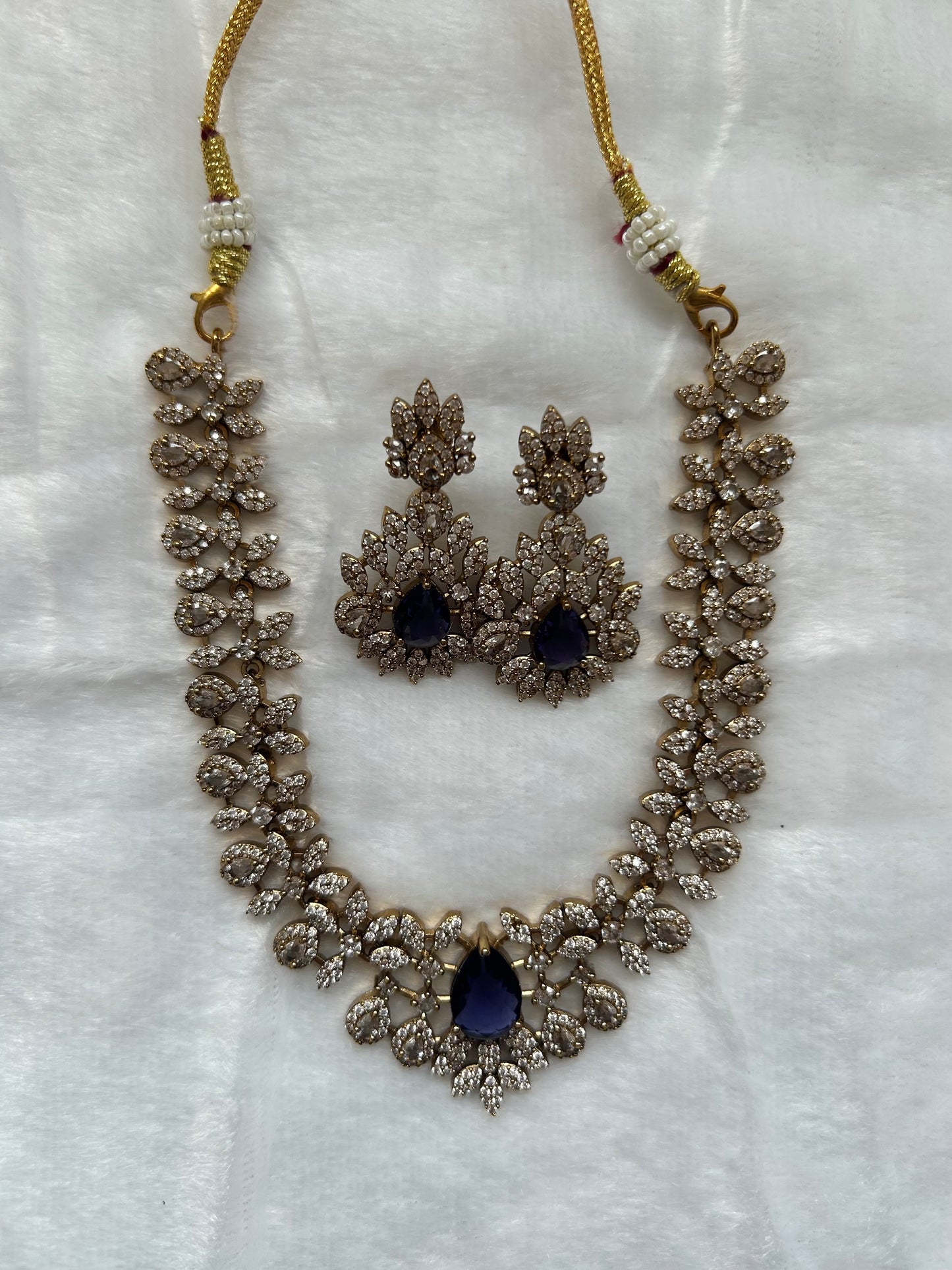 Purple AD Necklace Set