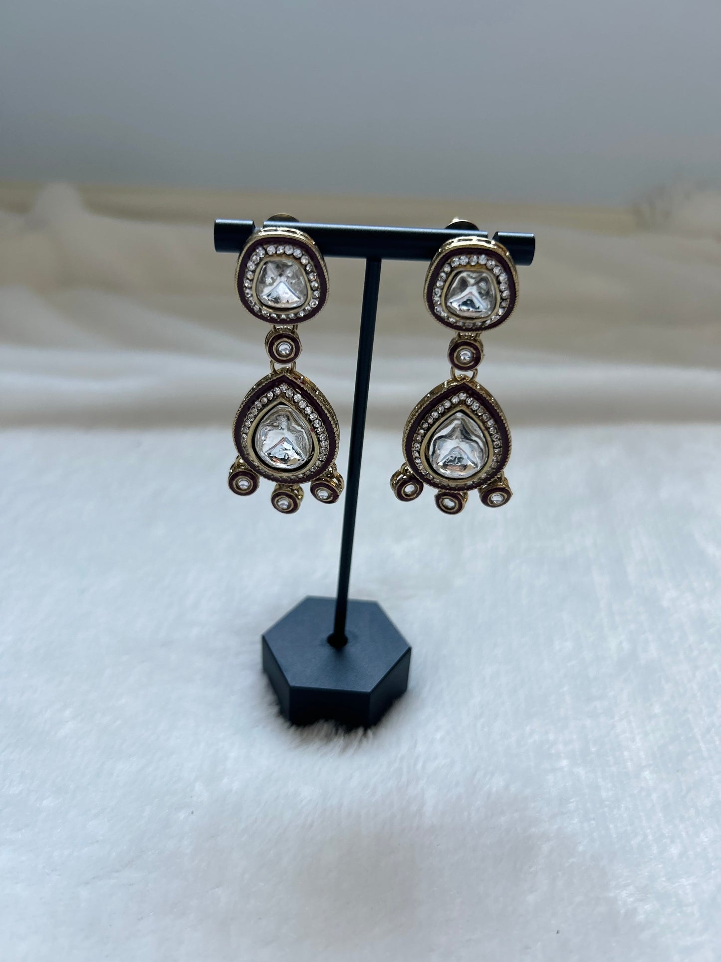 Red Kundan Earrings