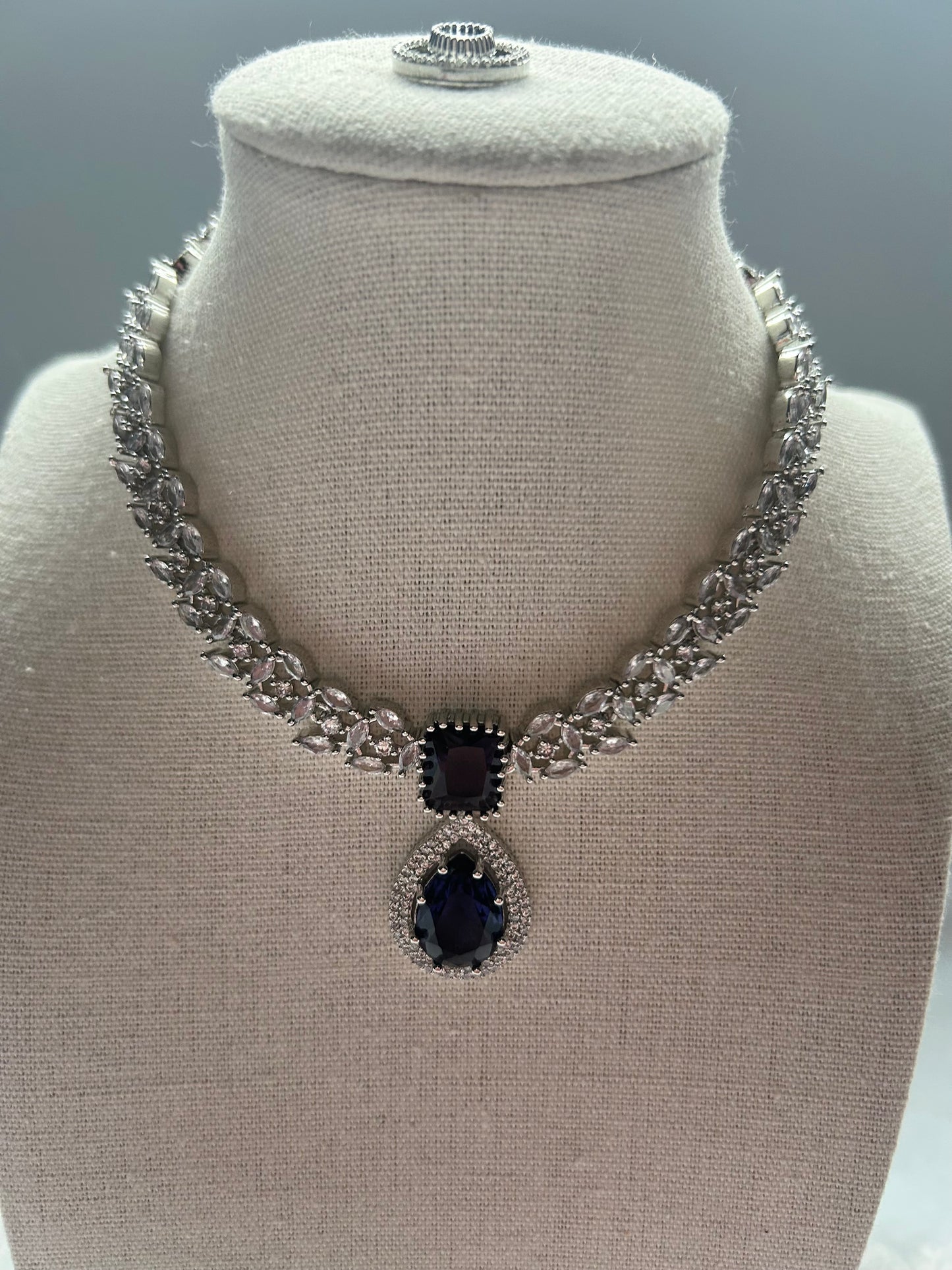 AD Purple Necklace Set