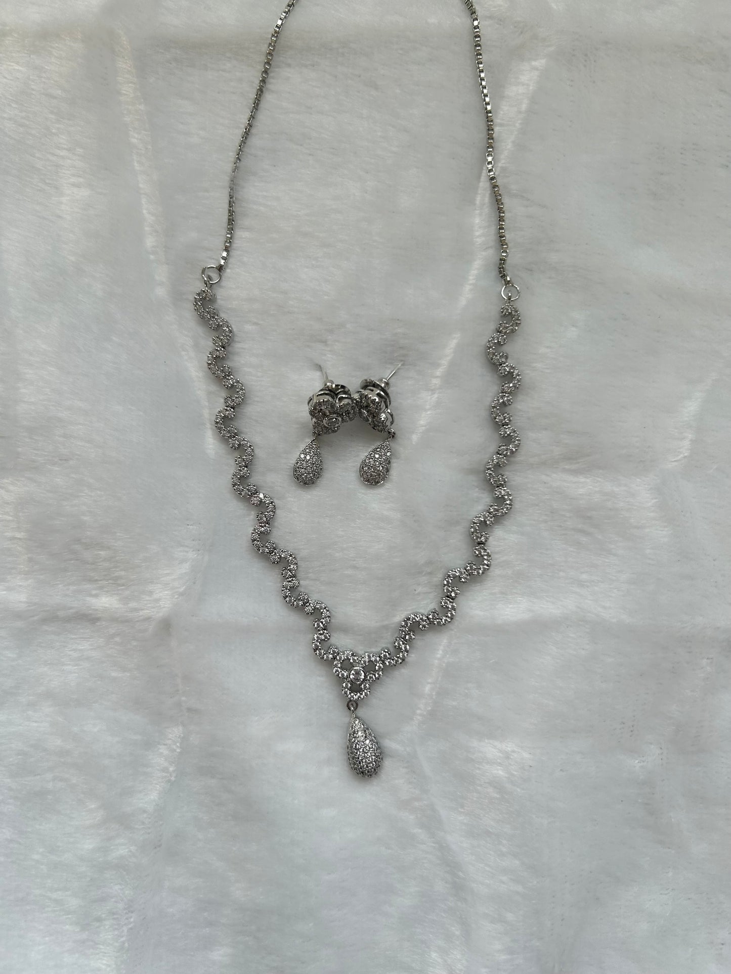 CZ Simple Necklace Set