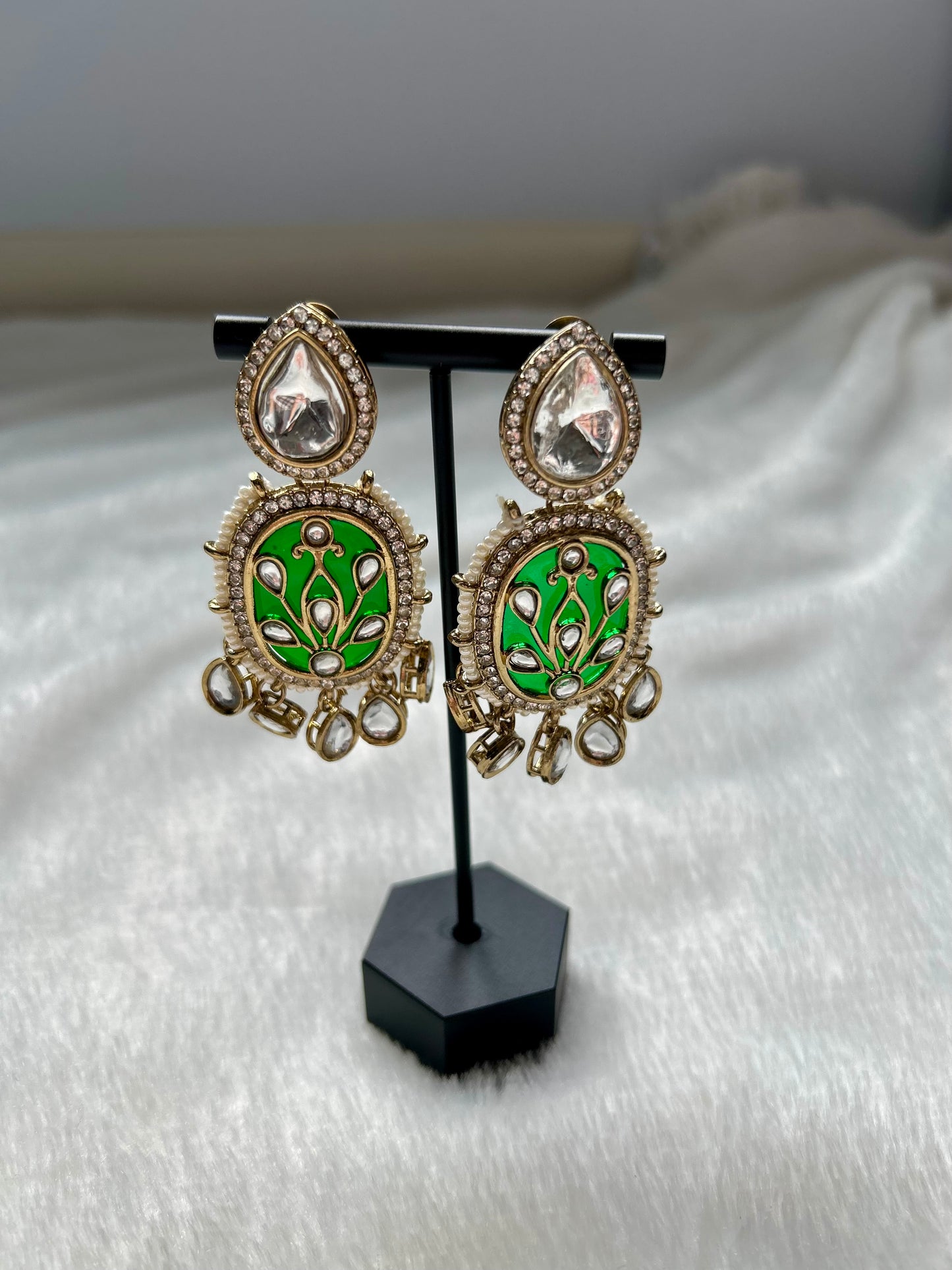 Emerald Green Turkish Stone Earrings