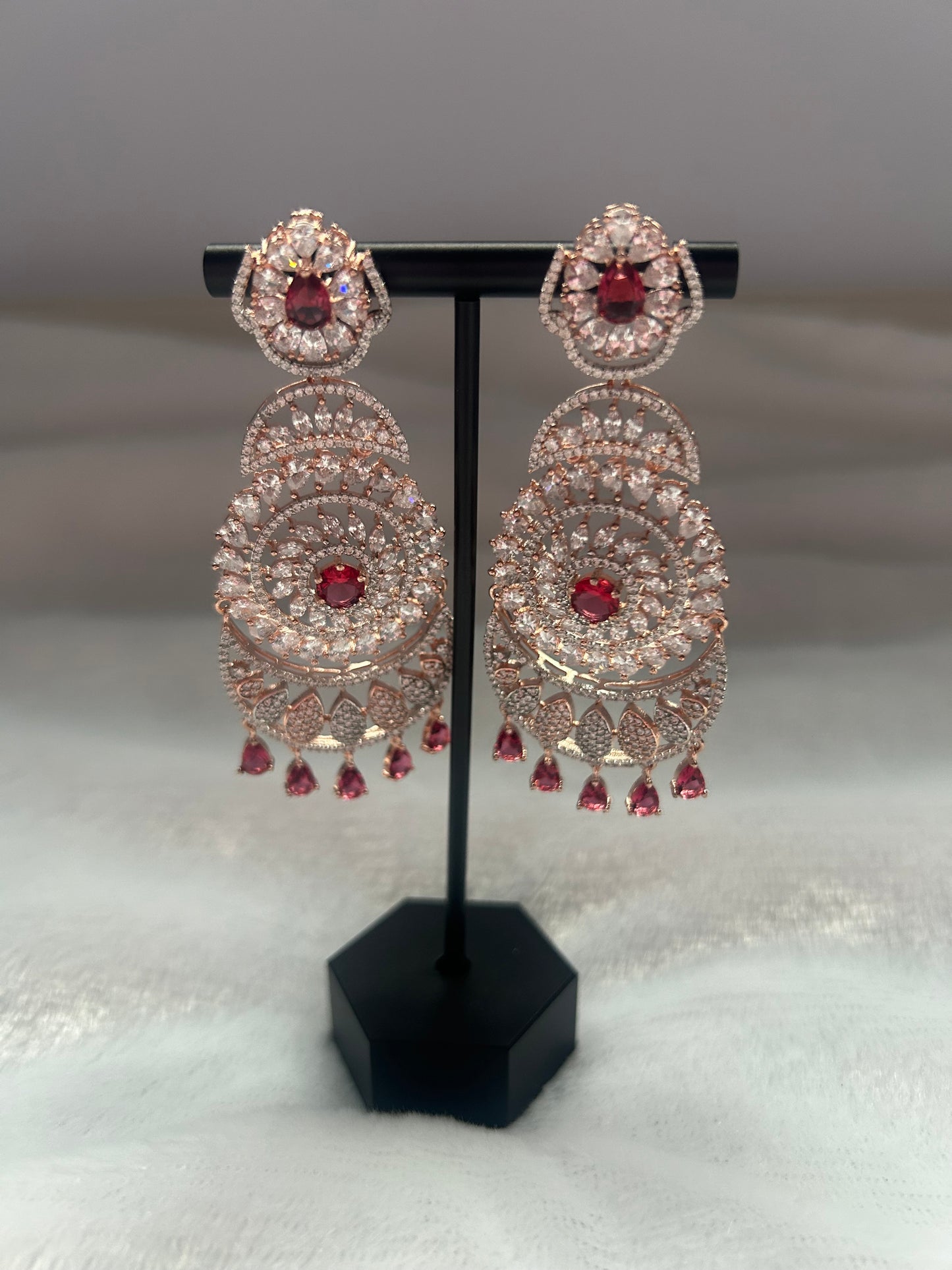 AD Ruby & Rose Gold Earrings