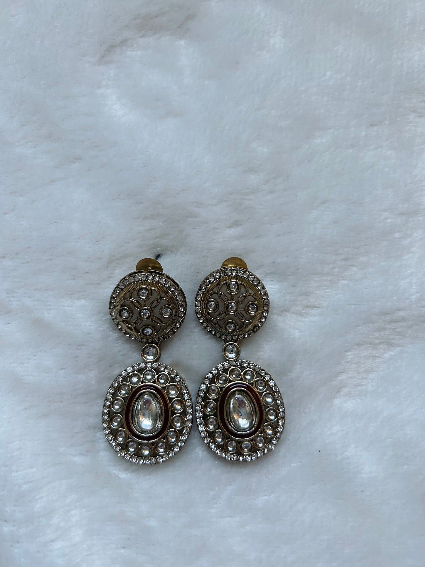 Red Kundan Earrings