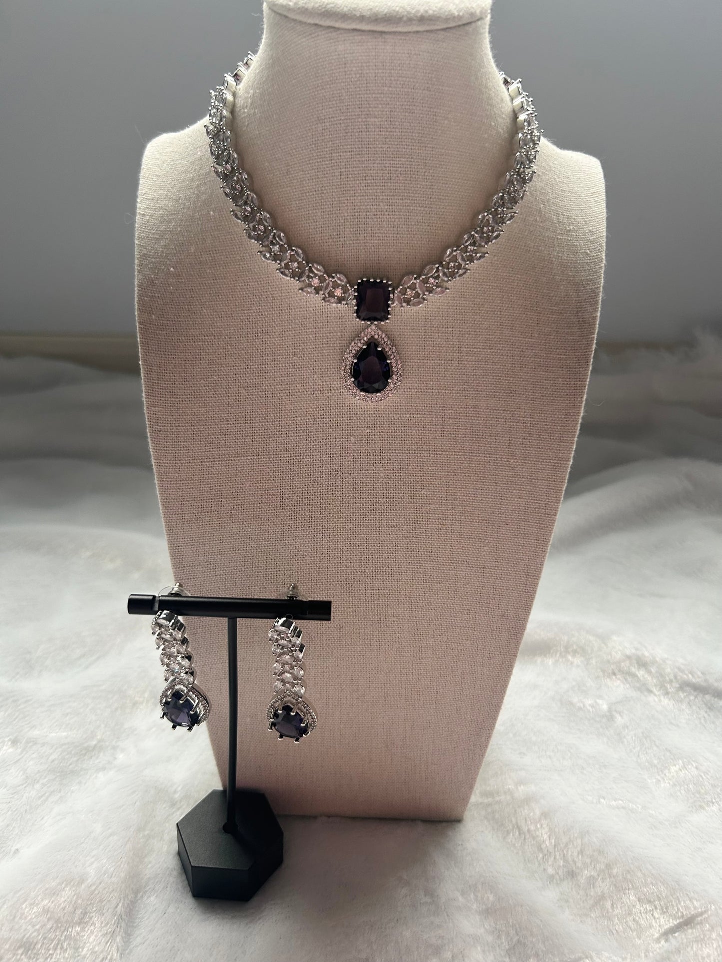 AD Purple Necklace Set