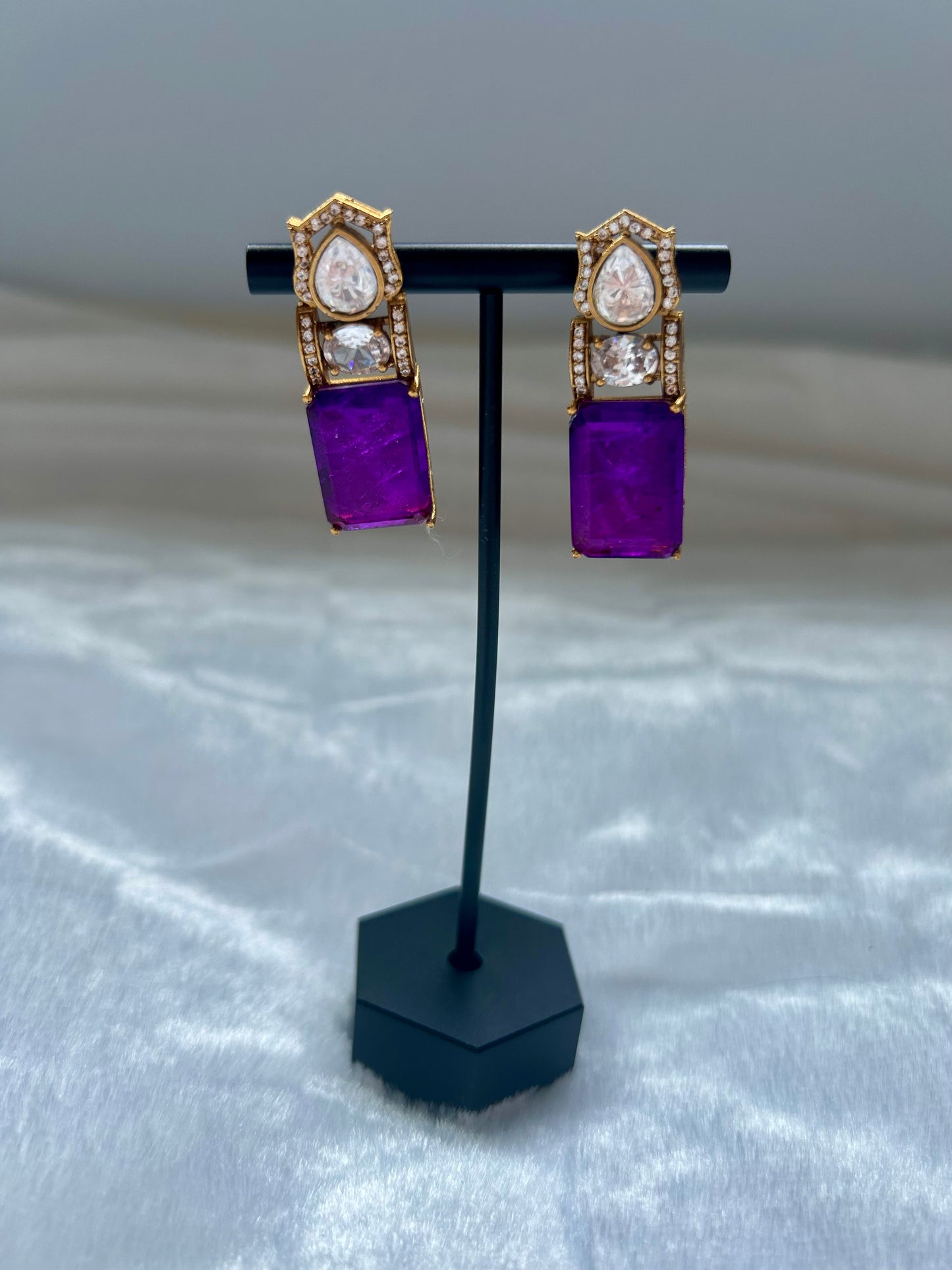 Purple Doublet Earrings