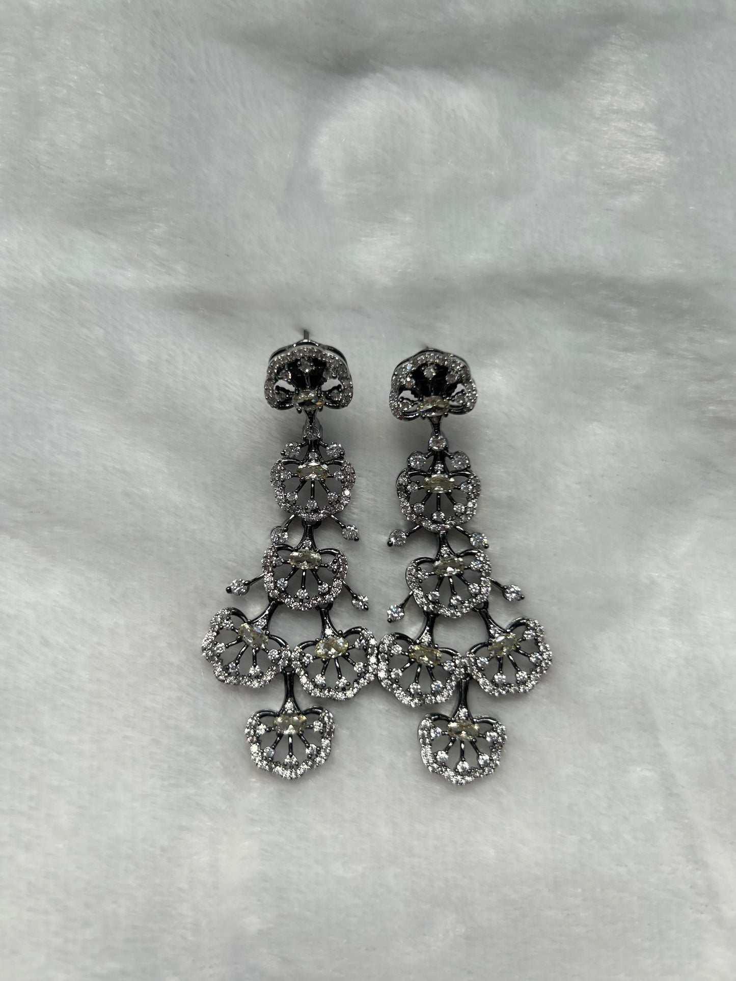 AD White Earrings
