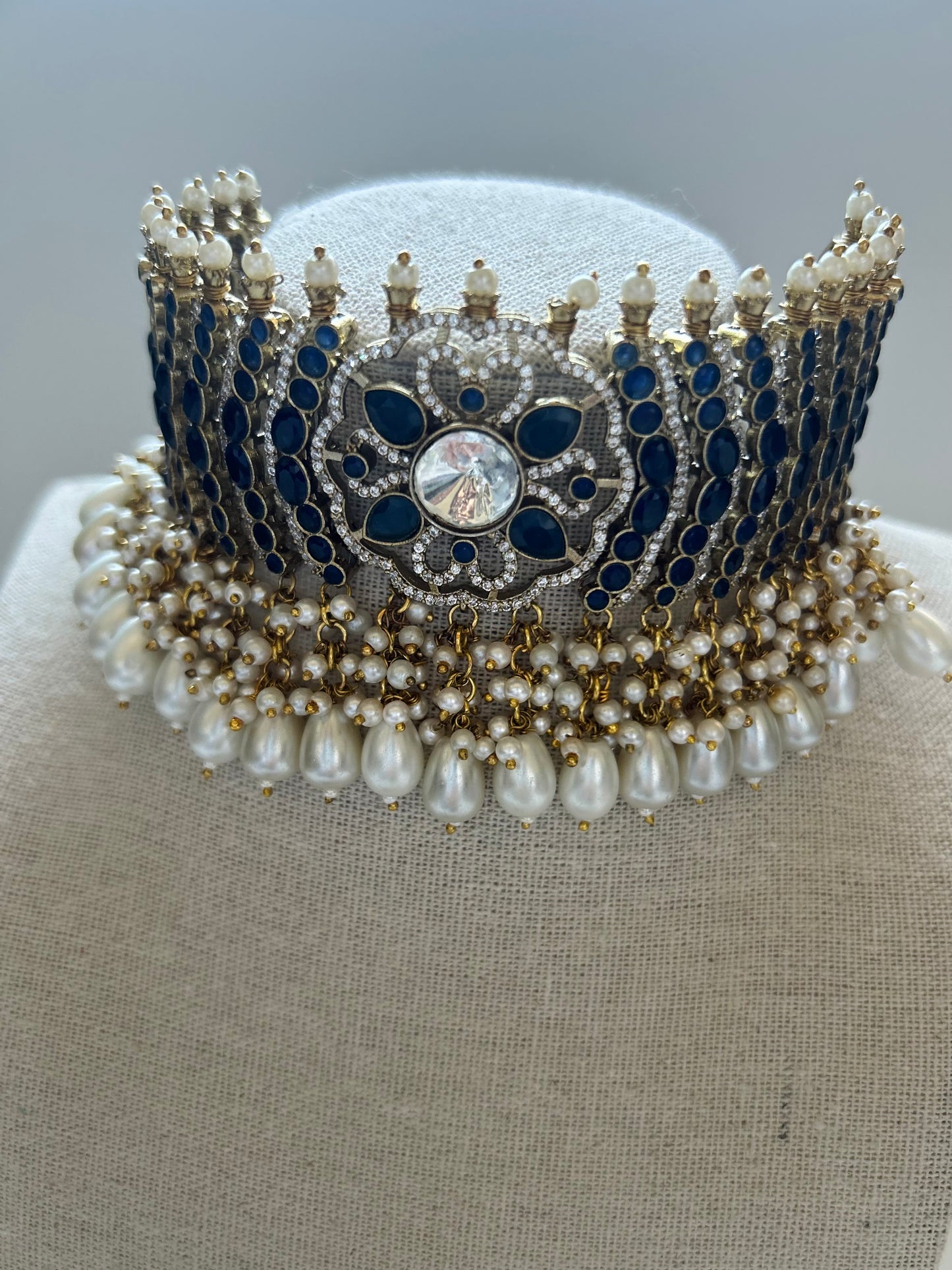 LUXE Navy Blue Choker Set
