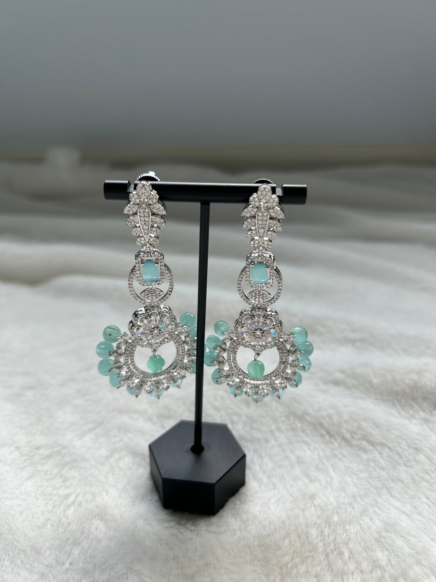 AD Light Blue Earrings
