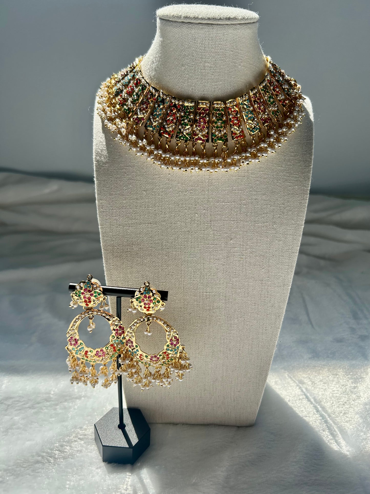 Multi Jadau Kundan Choker Set
