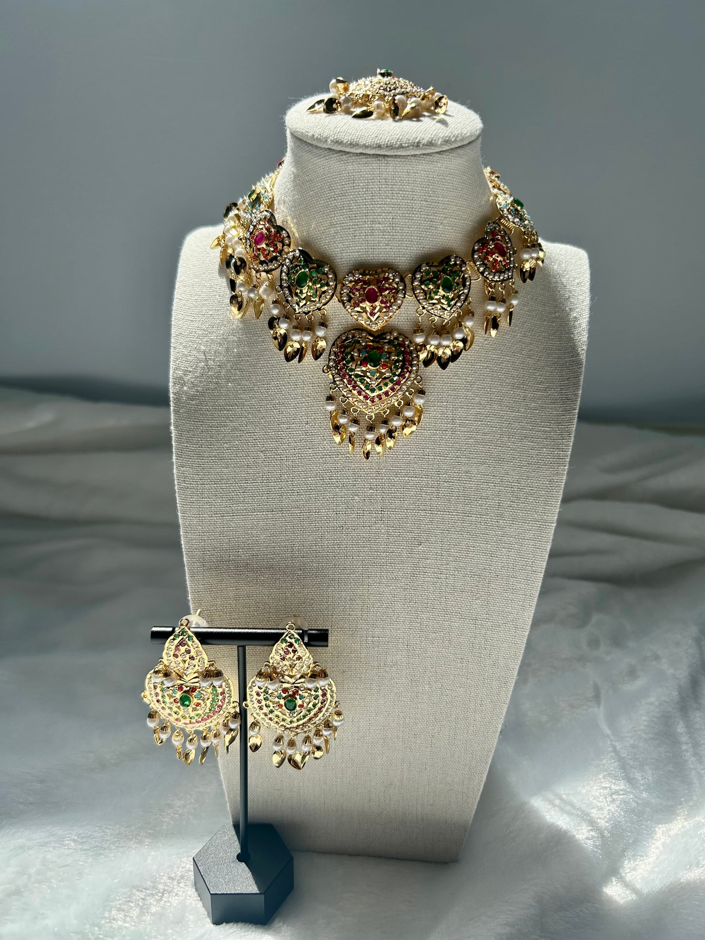 Multi Jadau Kundan Necklace Set
