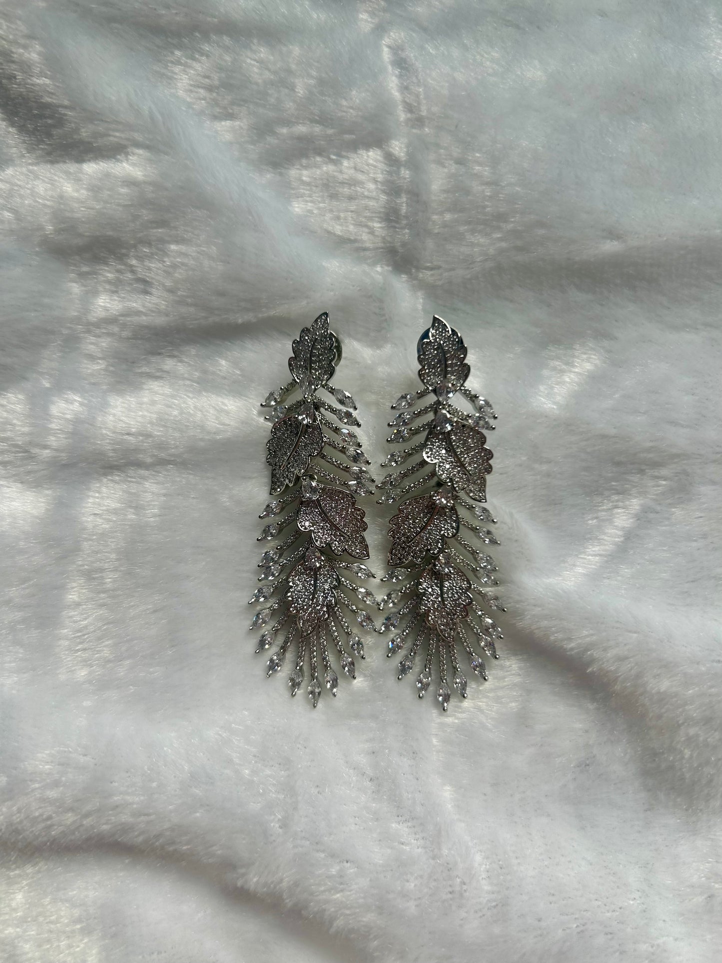 CZ Botanical Earrings