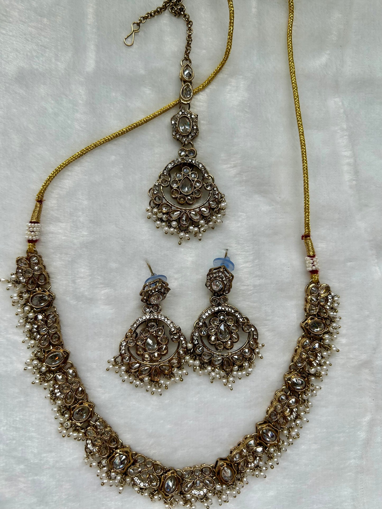 White Polki Choker Set