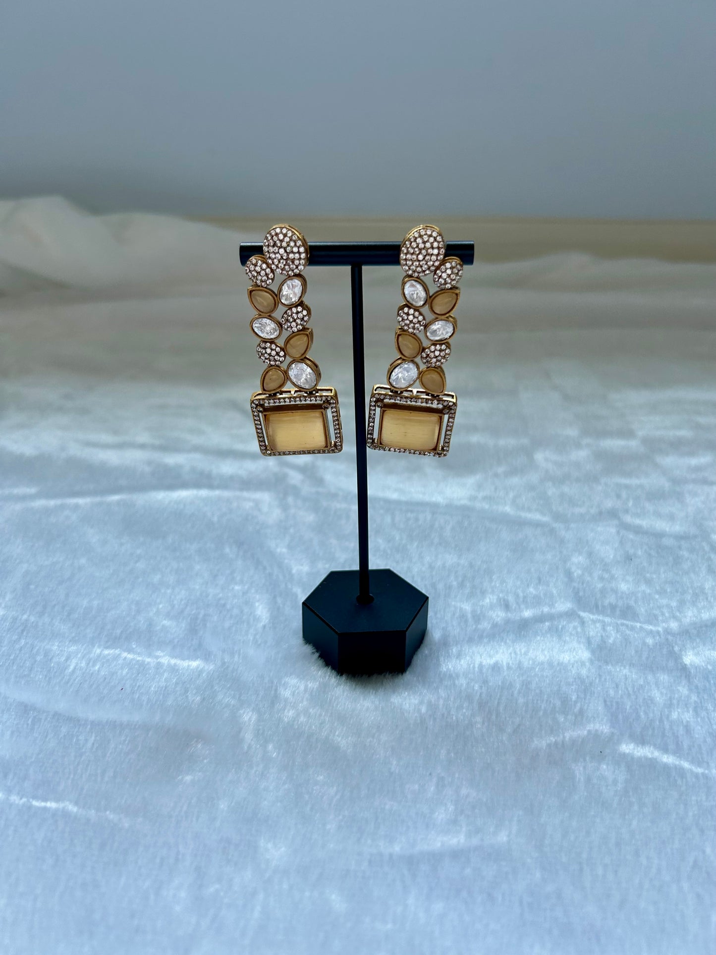 Pink Orange Doublet Earrings
