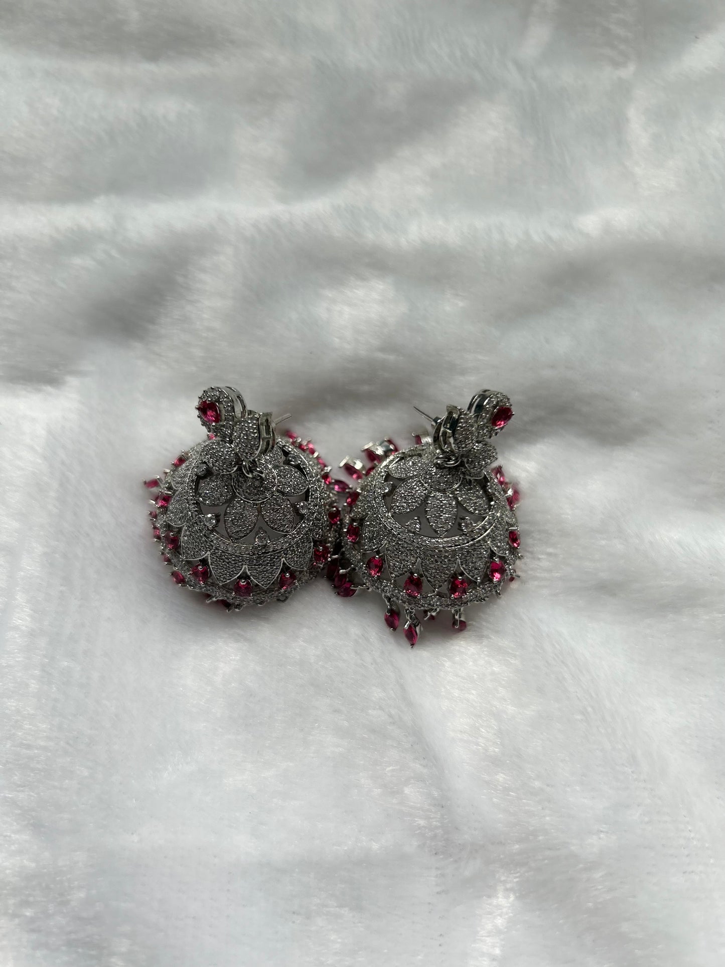 AD Ruby Small Jhumki Earrings