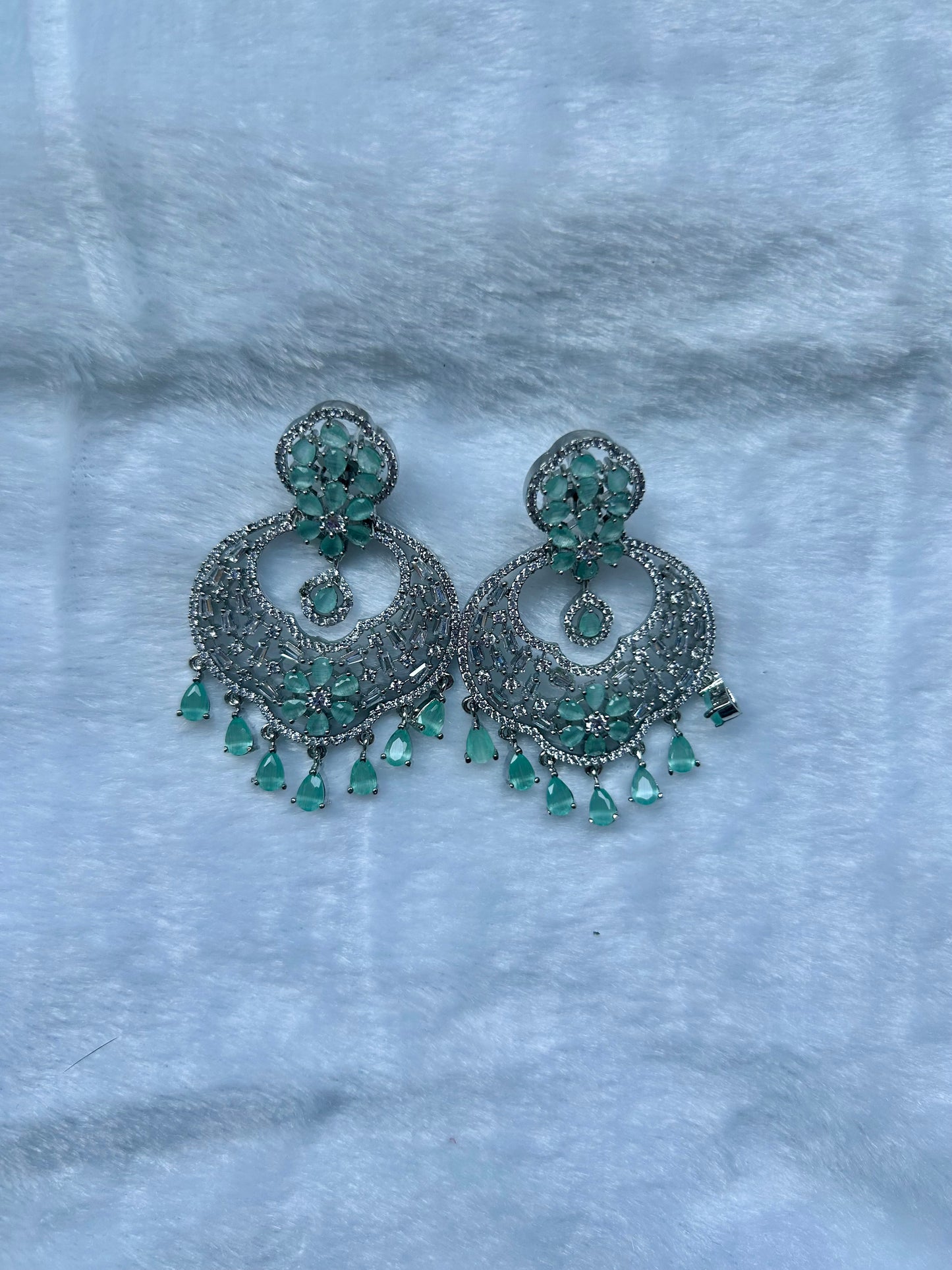AD Mint Chandbali Earrings