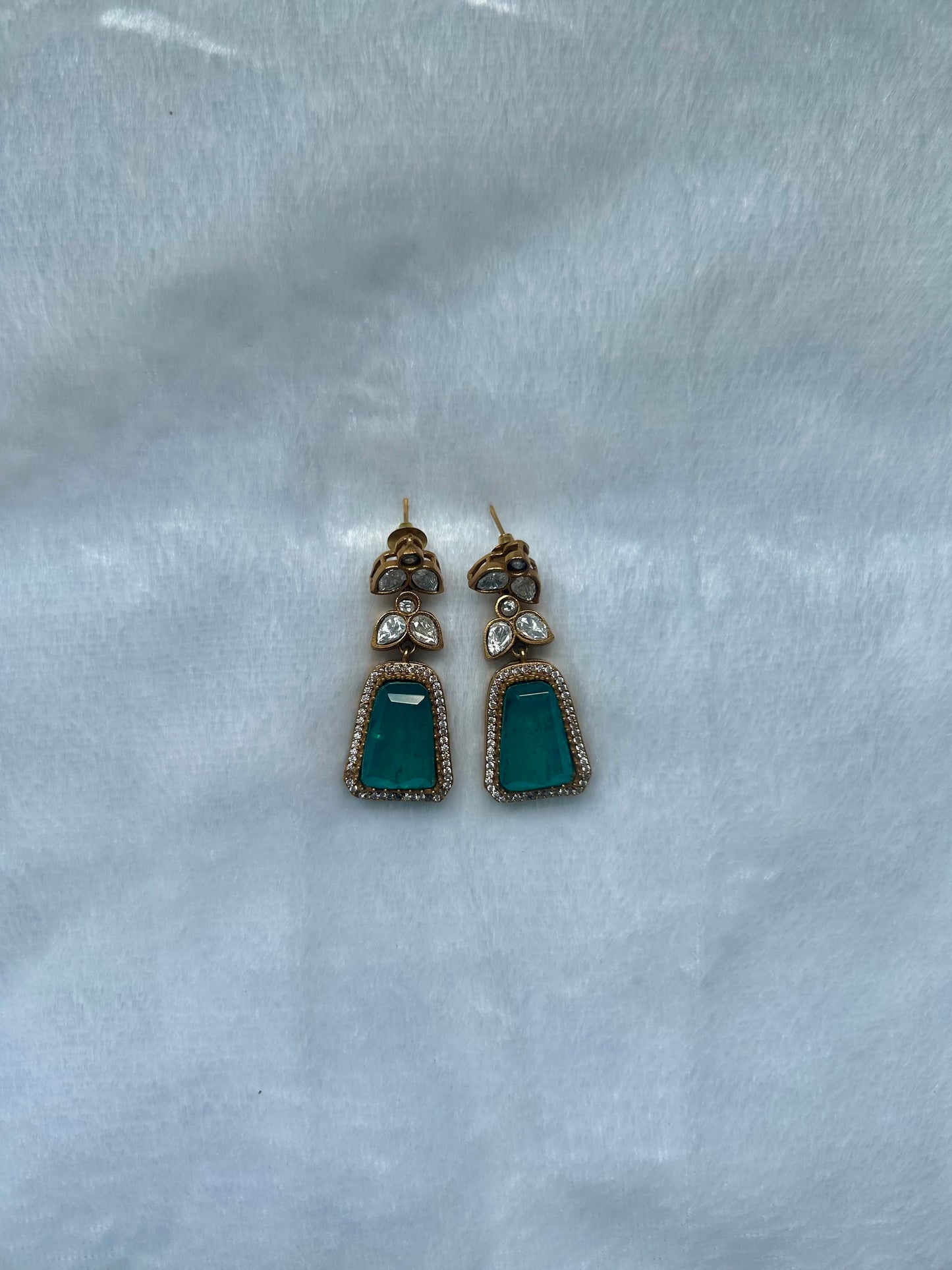 Teal Doublet Earrings