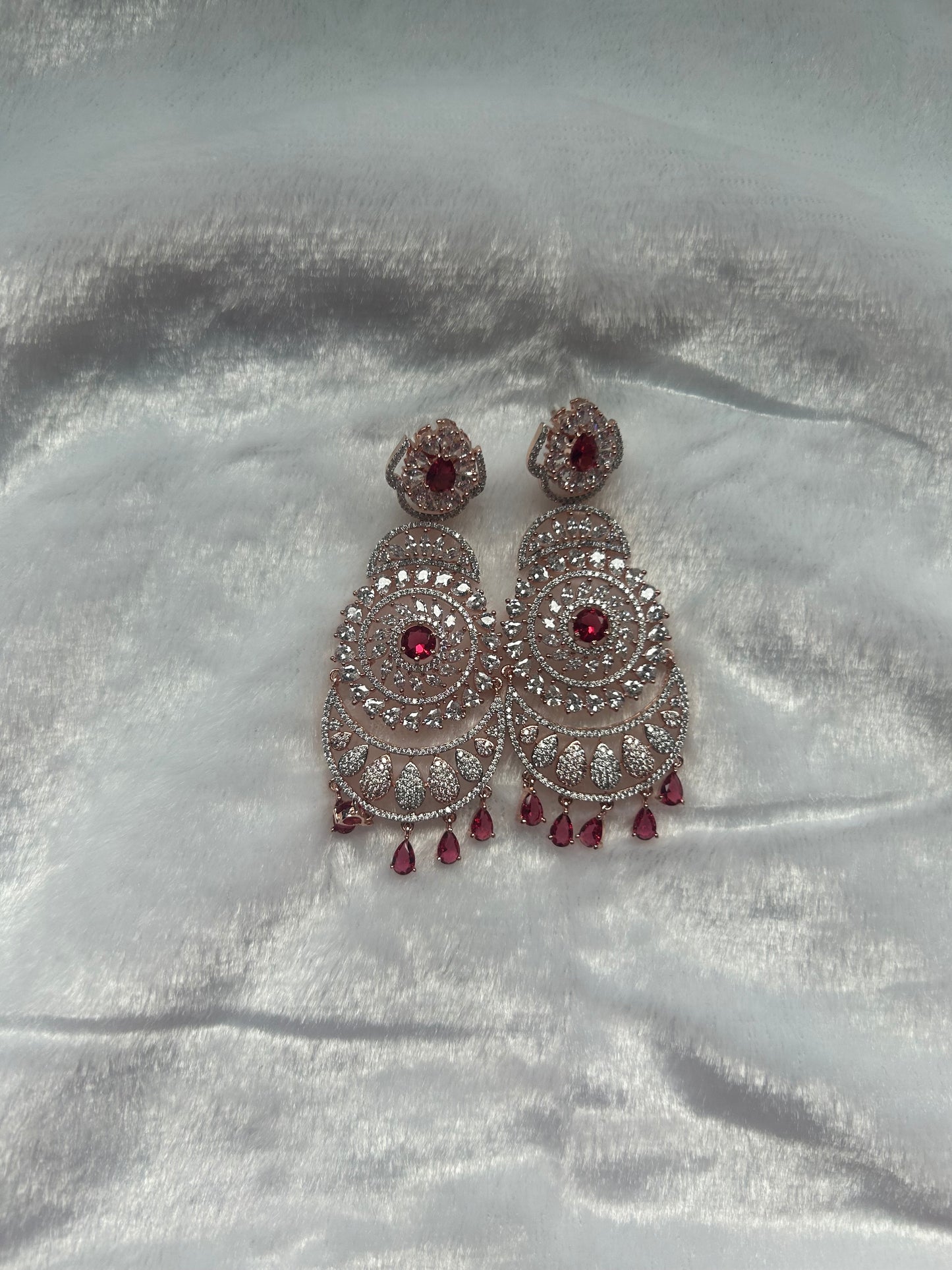 AD Ruby & Rose Gold Earrings