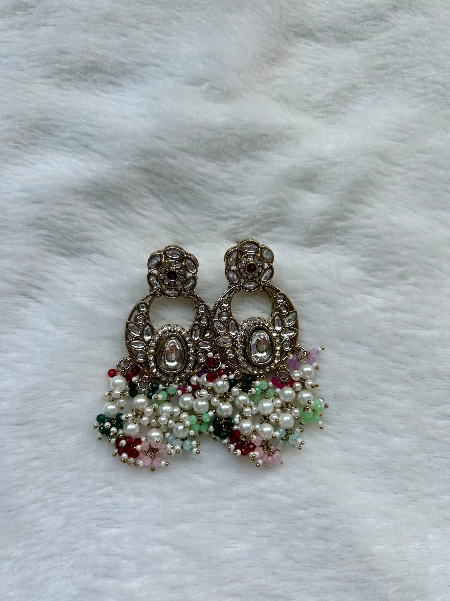Multi Kundan Earrings