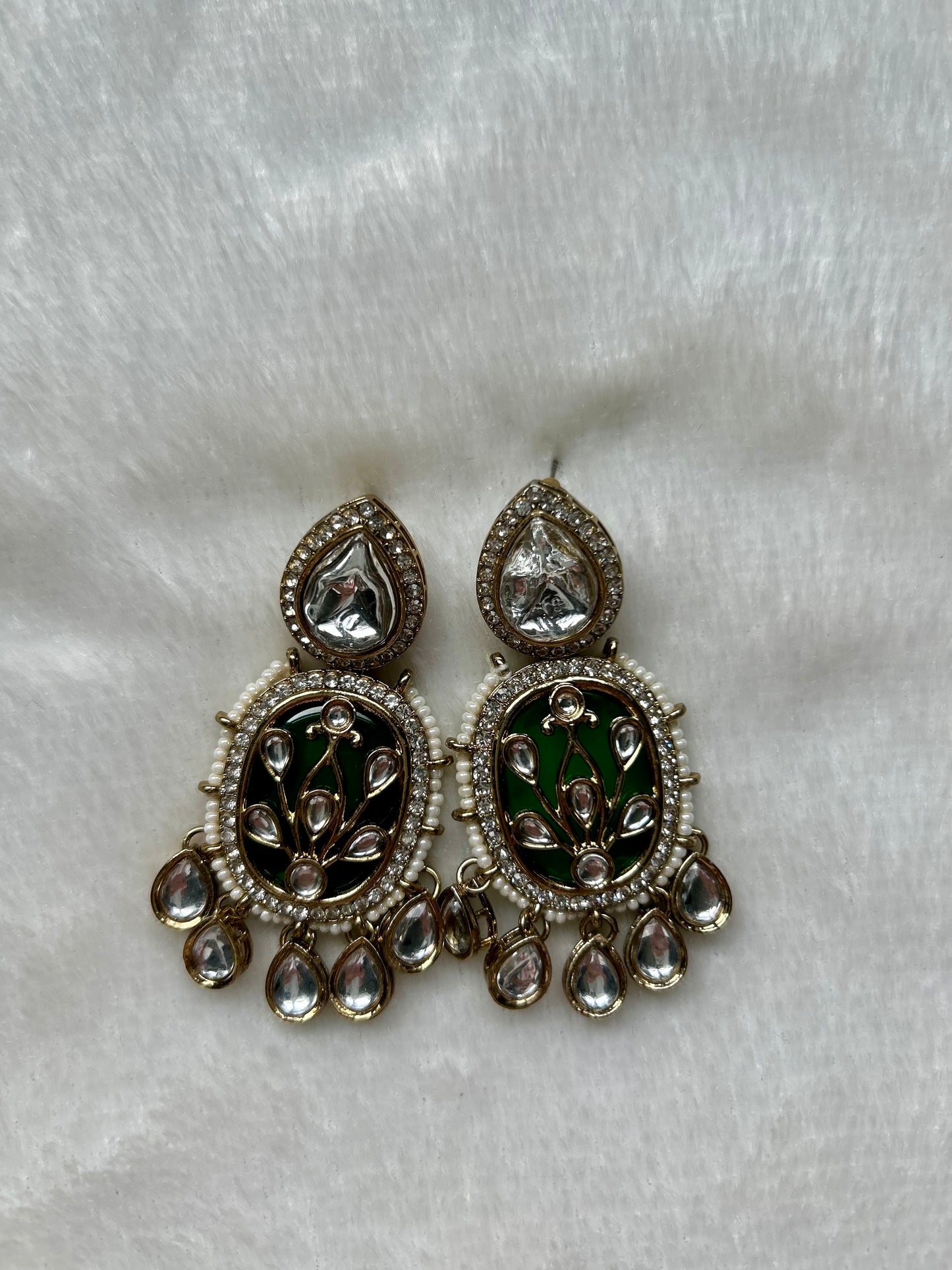 Emerald Green Turkish Stone Earrings