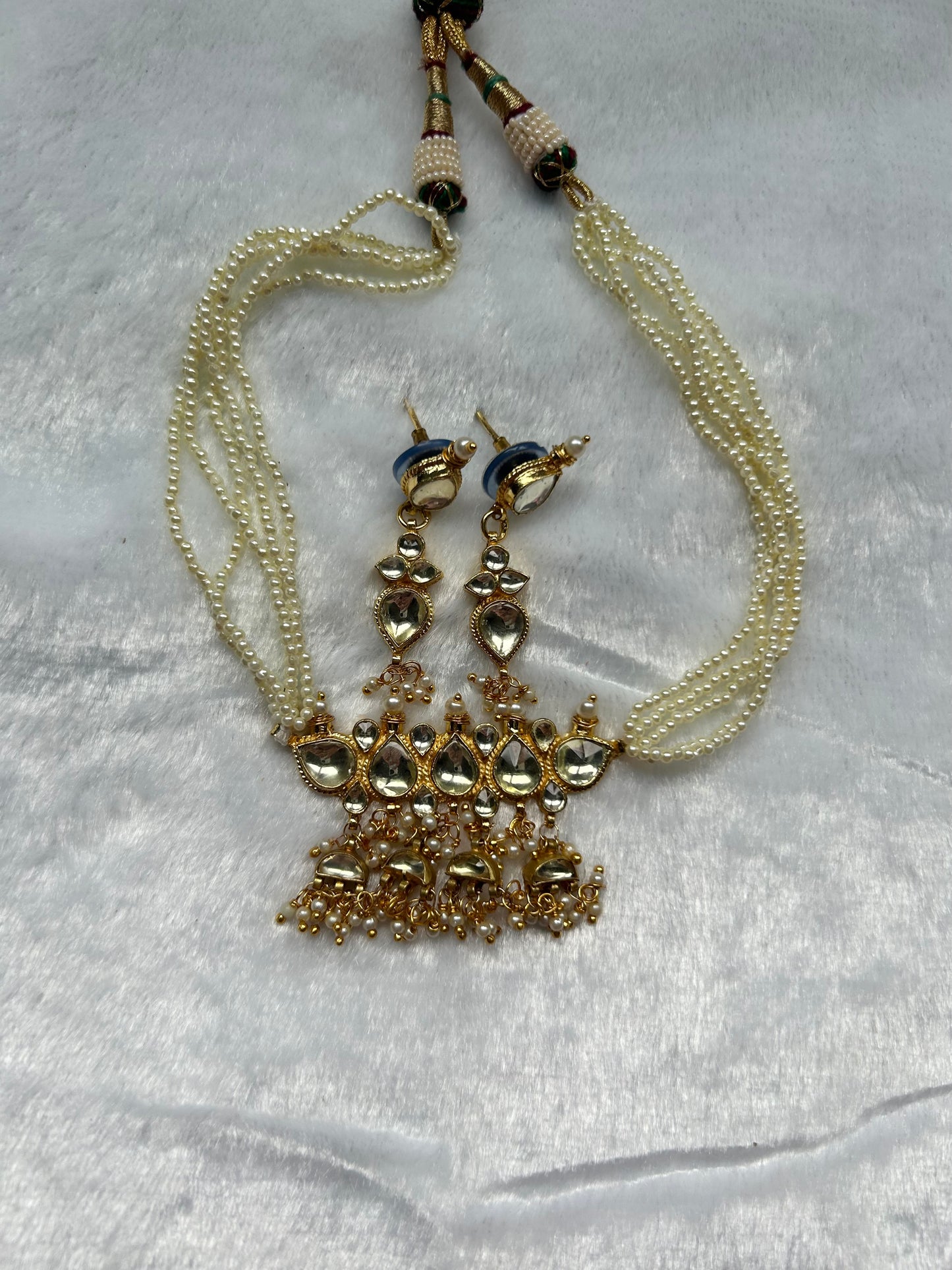 White Pachi Kundan Choker Set