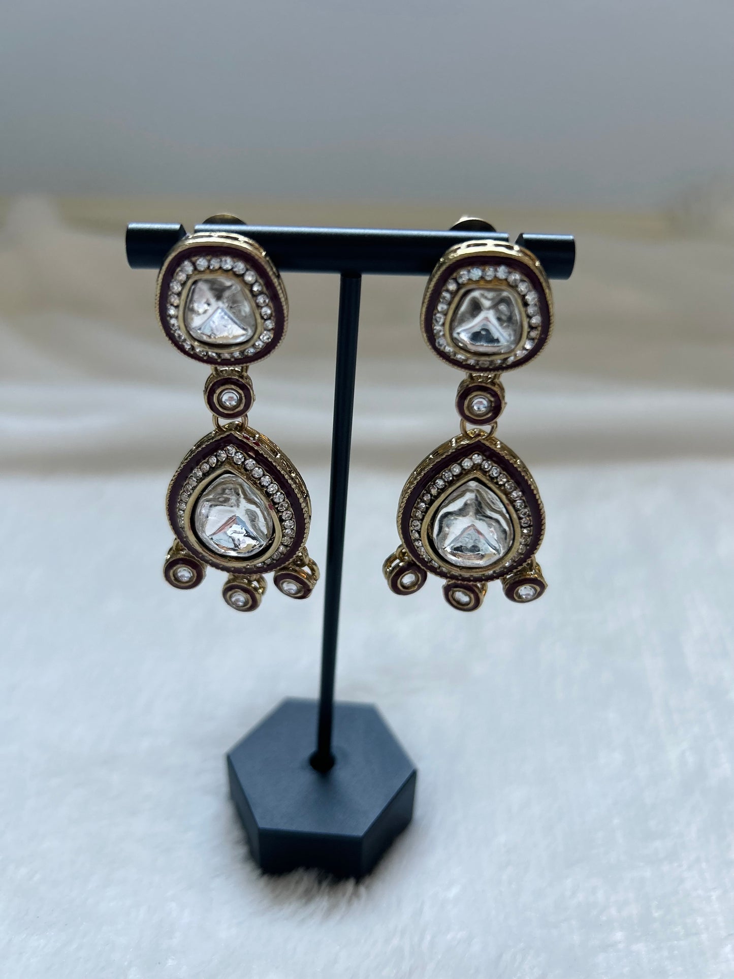 Red Kundan Earrings