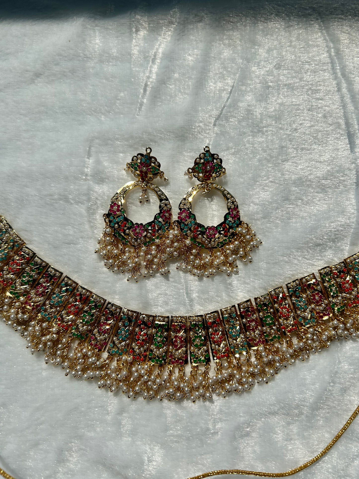 Multi Jadau Kundan Choker Set