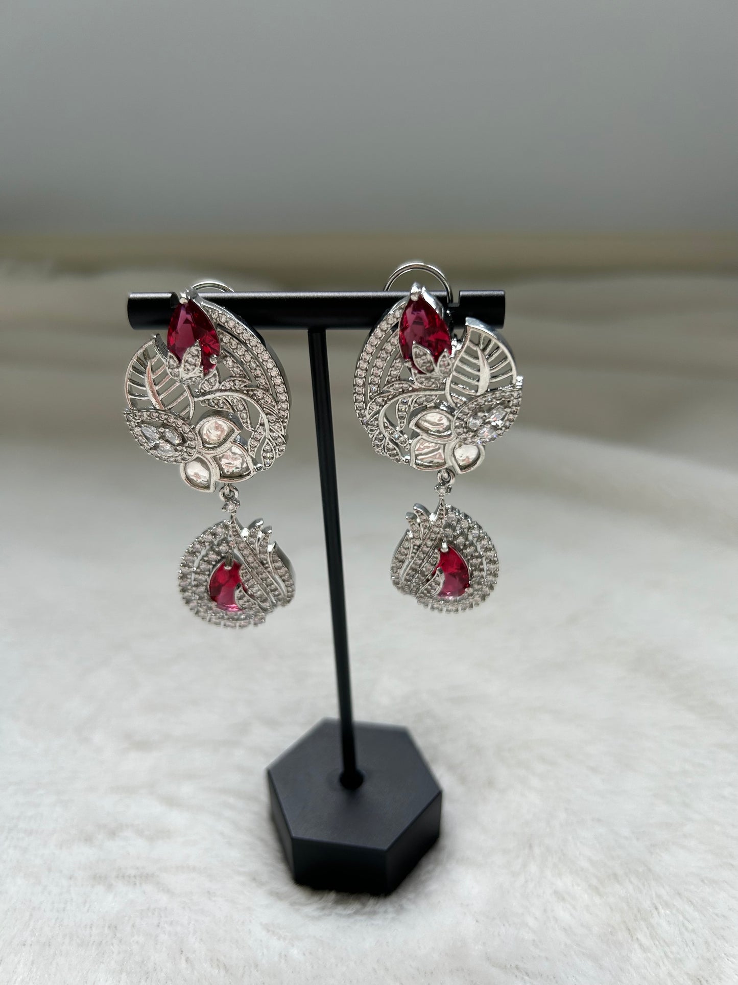 Red AD Earrings