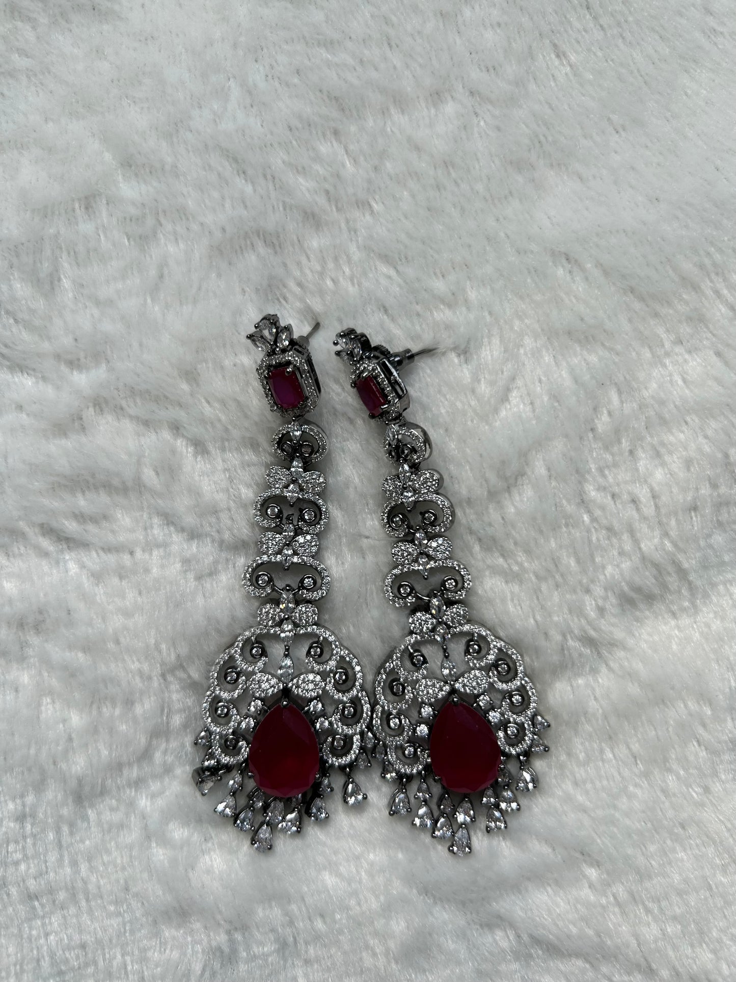 Red AD Earrings