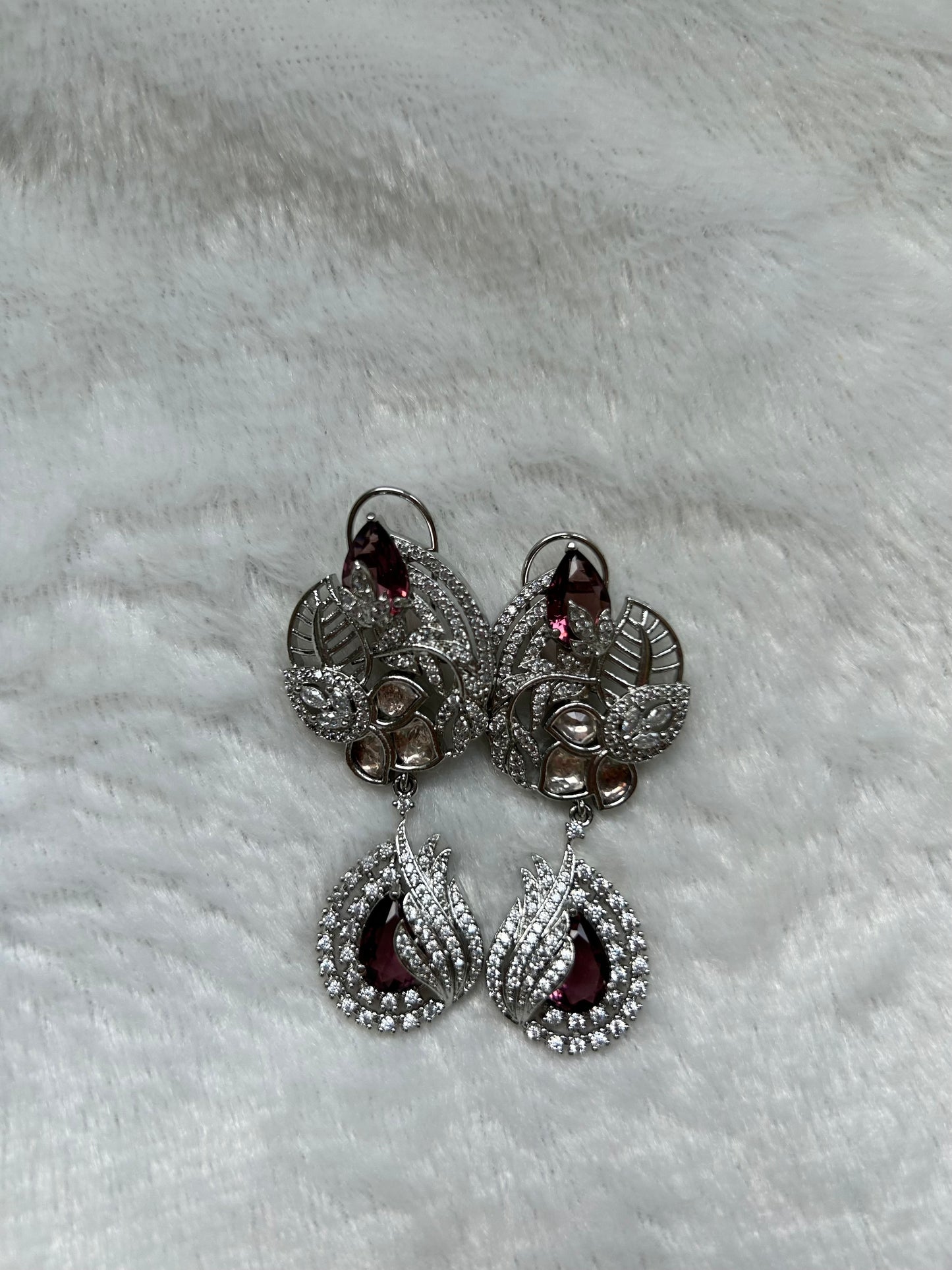 Dark Purple AD Earrings