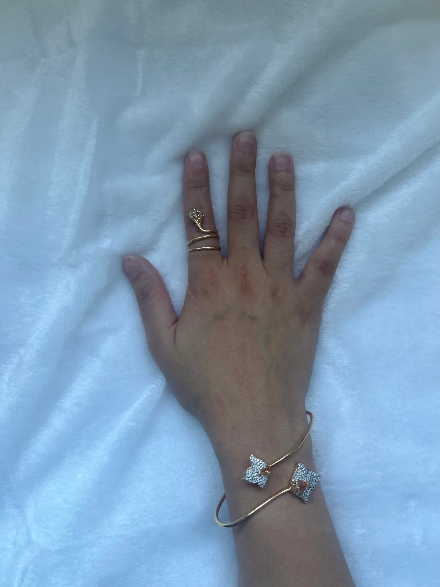 Topaz Bracelet Cuff with Ring