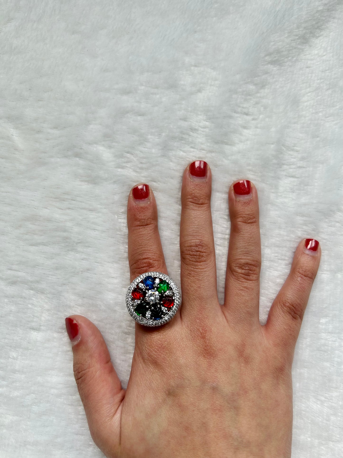 AD Multi Flower Ring