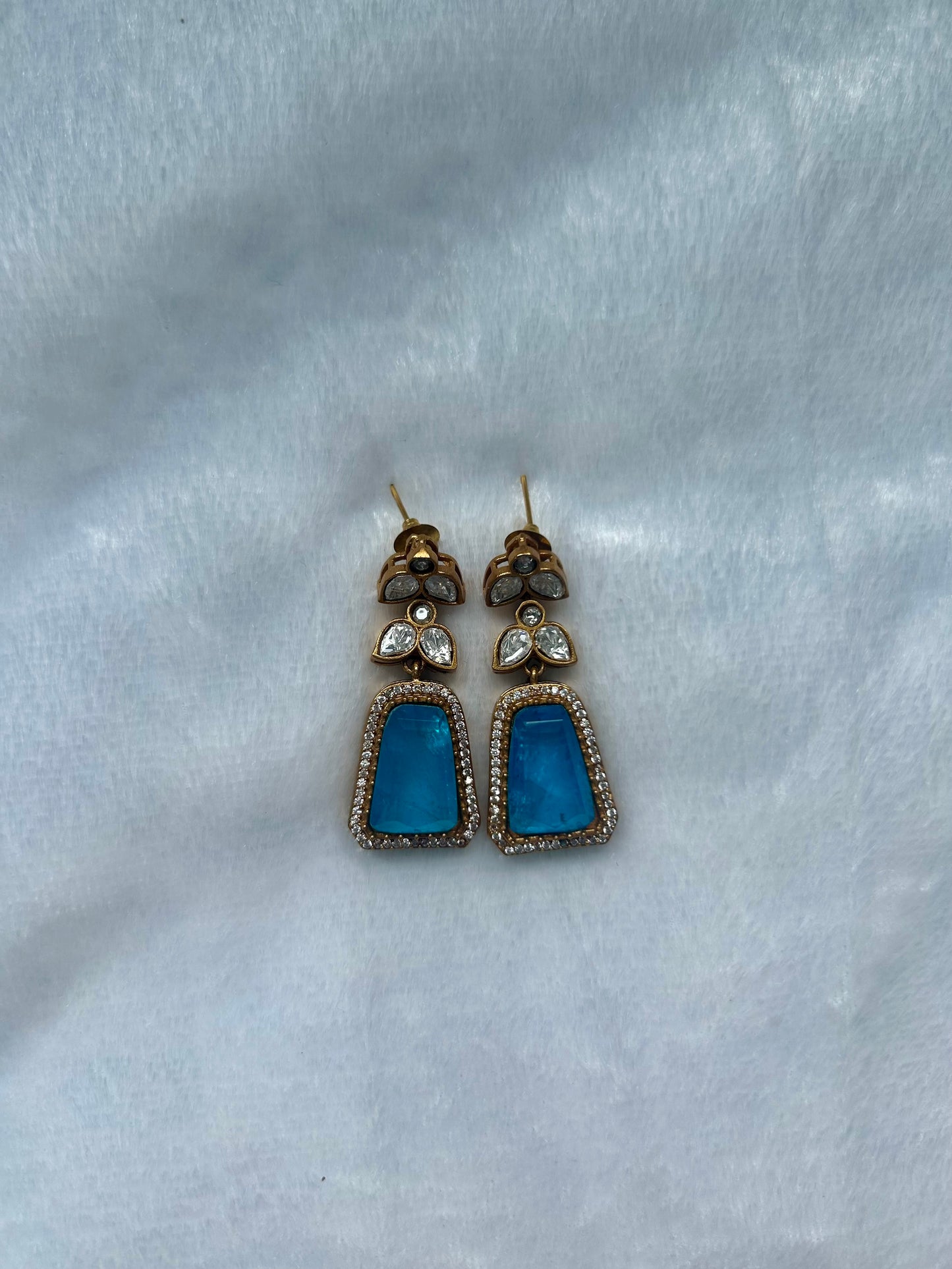 Ferozi Blue Doublet Earrings