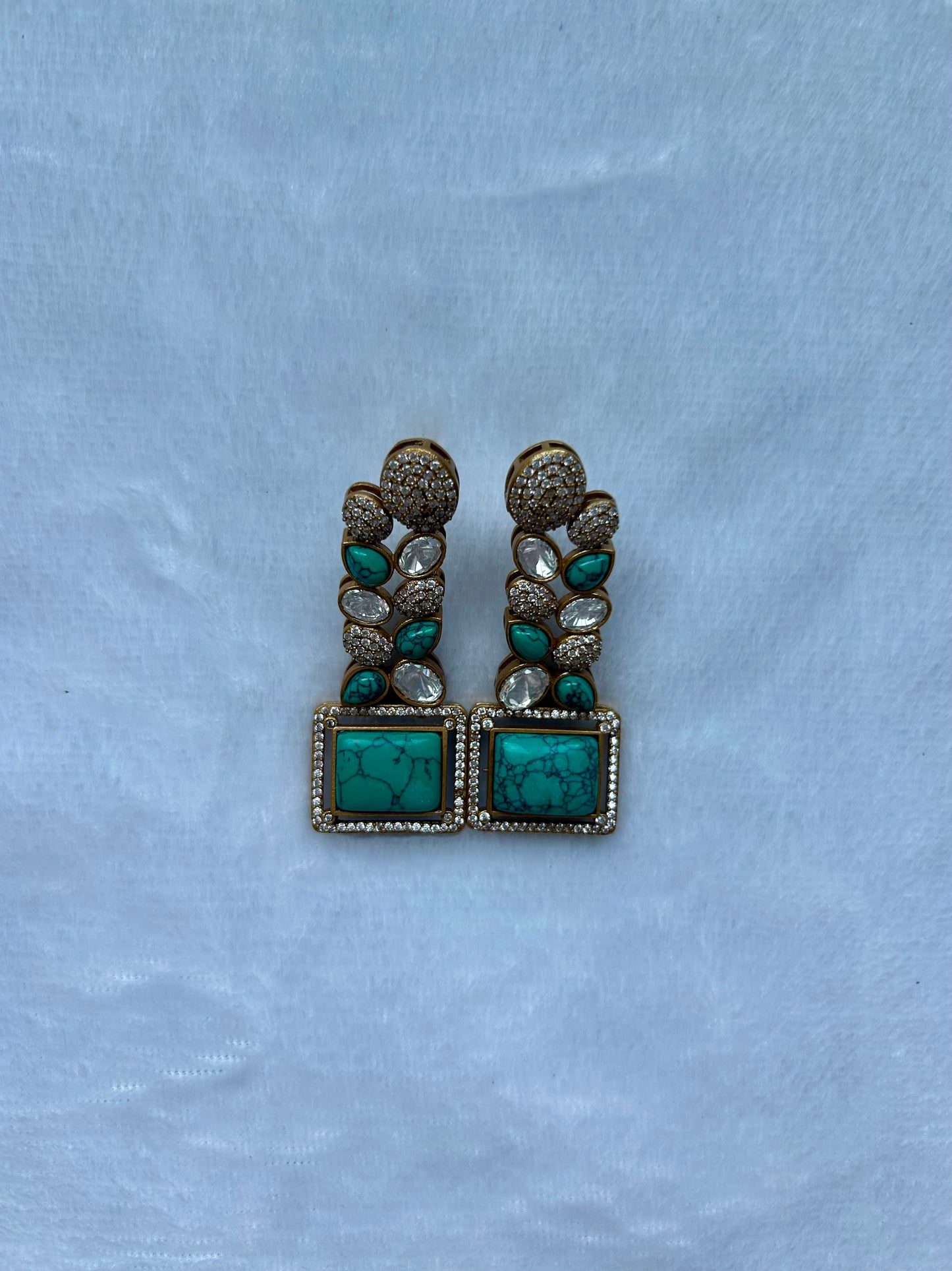 Ferozi Blue Doublet Earrings