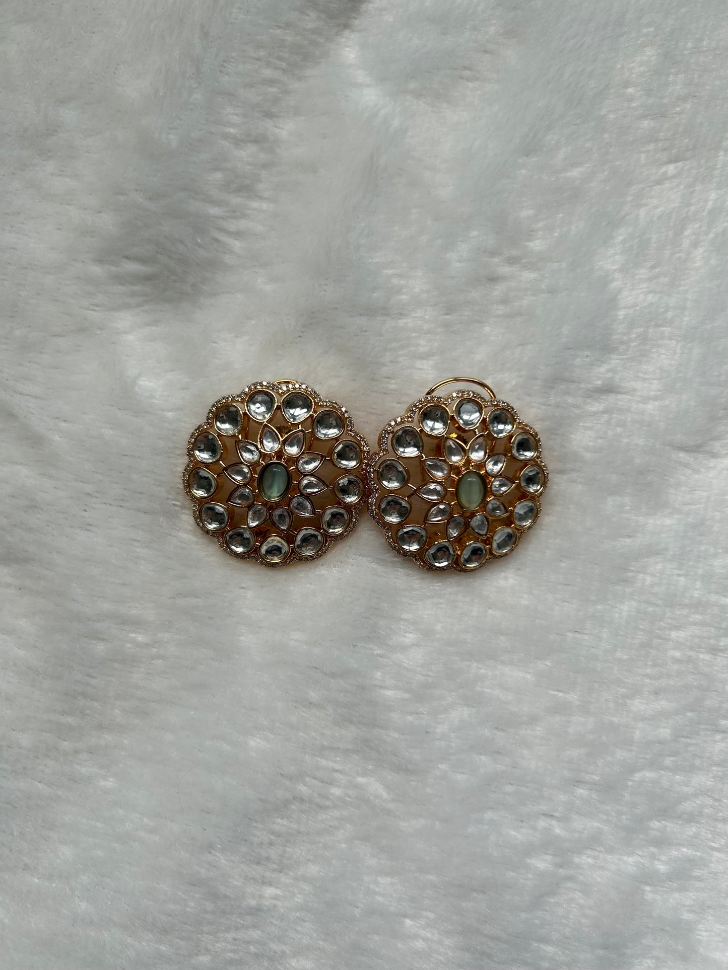 Mint Uncut Kundan Studs