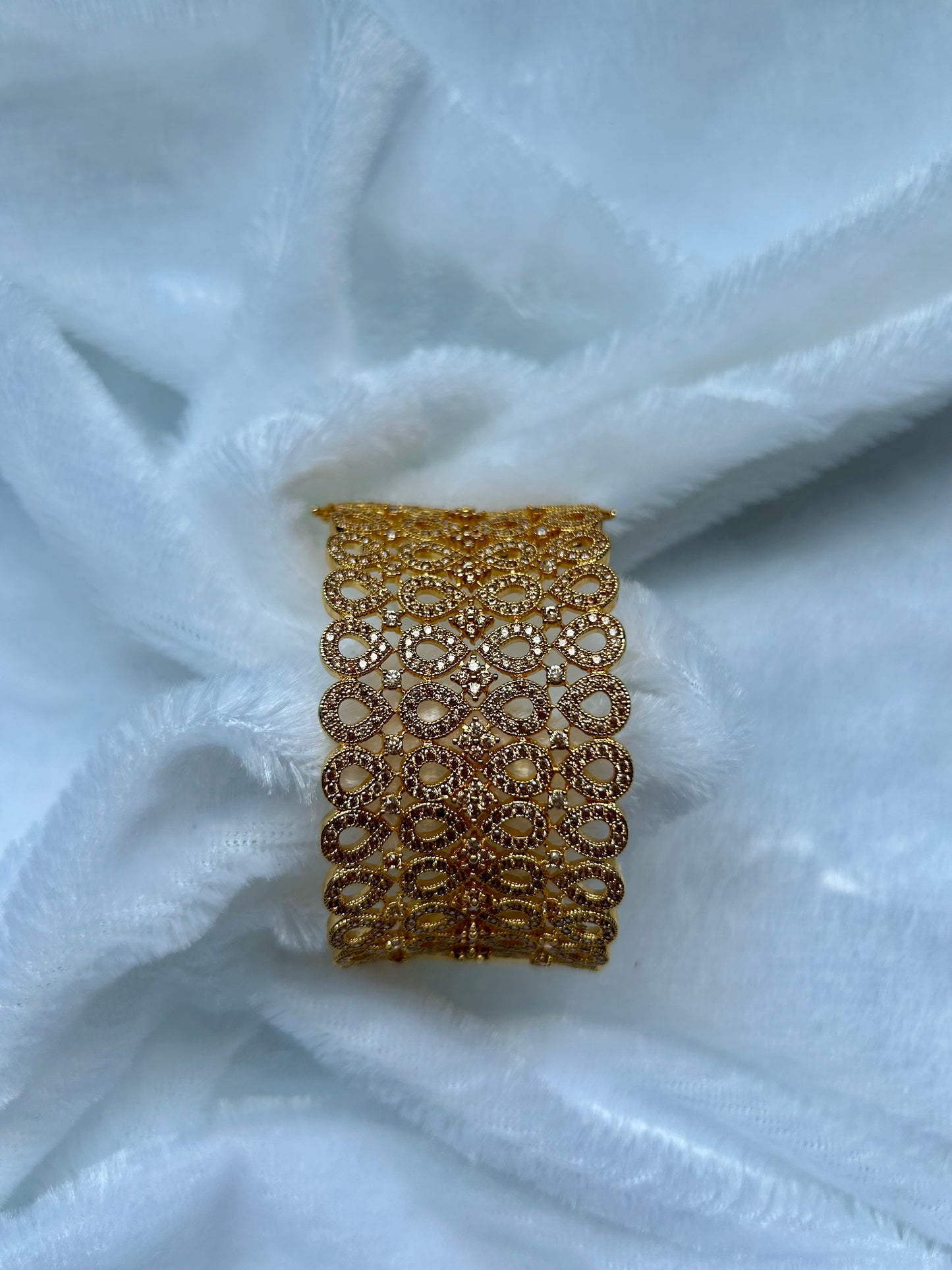 Golden AD Cuff Bracelet
